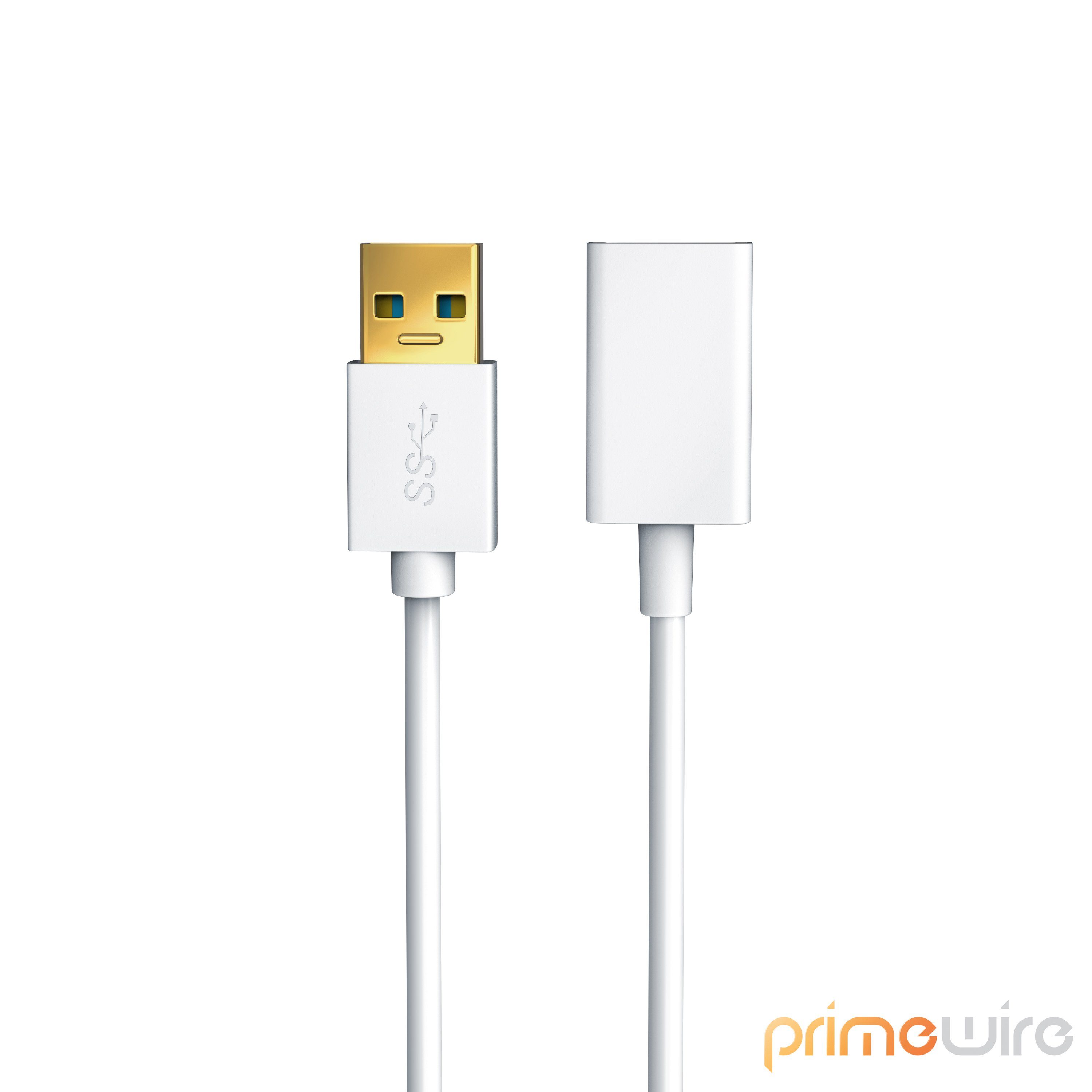 Primewire Verlängerungskabel, USB 3.0 Typ A (100 cm), USB3.0 Super Speed Repeater Kabel / Verlängerung bis zu 5Gb/s - 1m