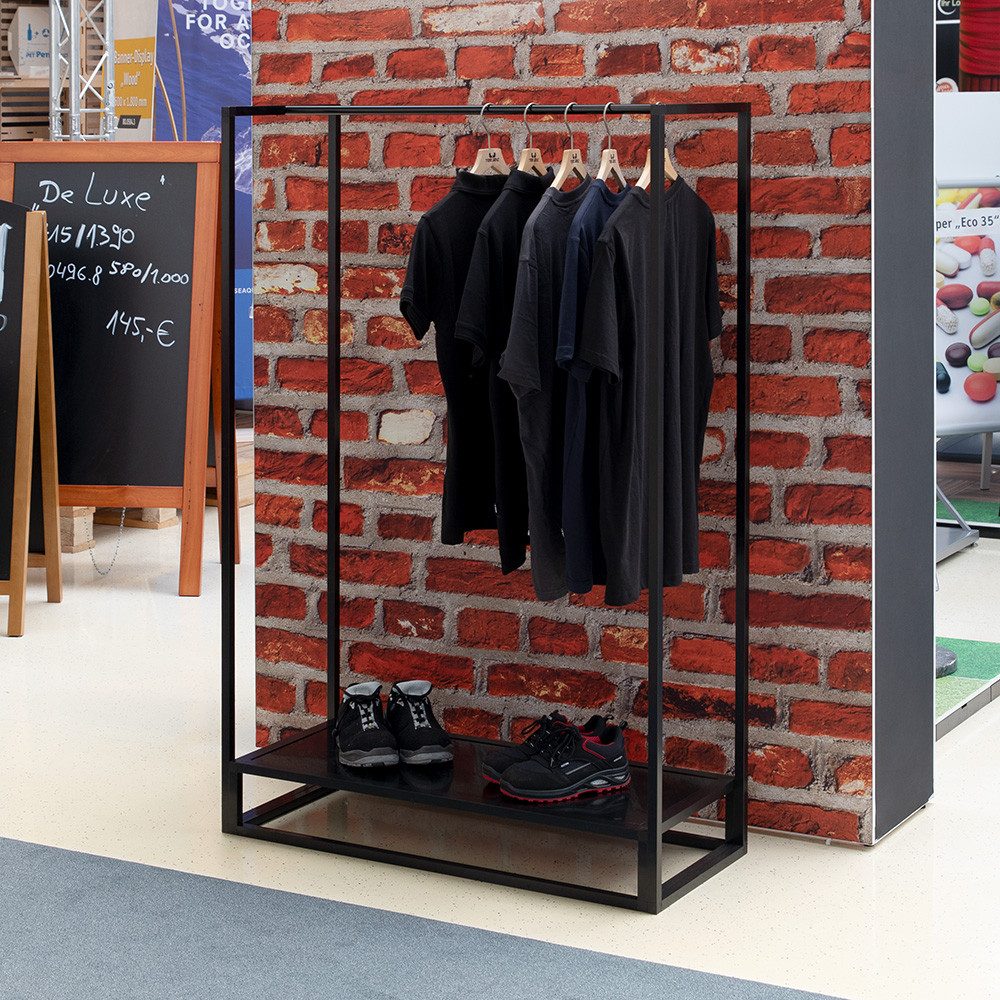 HR Direktverkauf GmbH Kleiderständer Kleiderständer "Construct" mit Ablage, Design-Garderobe, 1 große Ablage