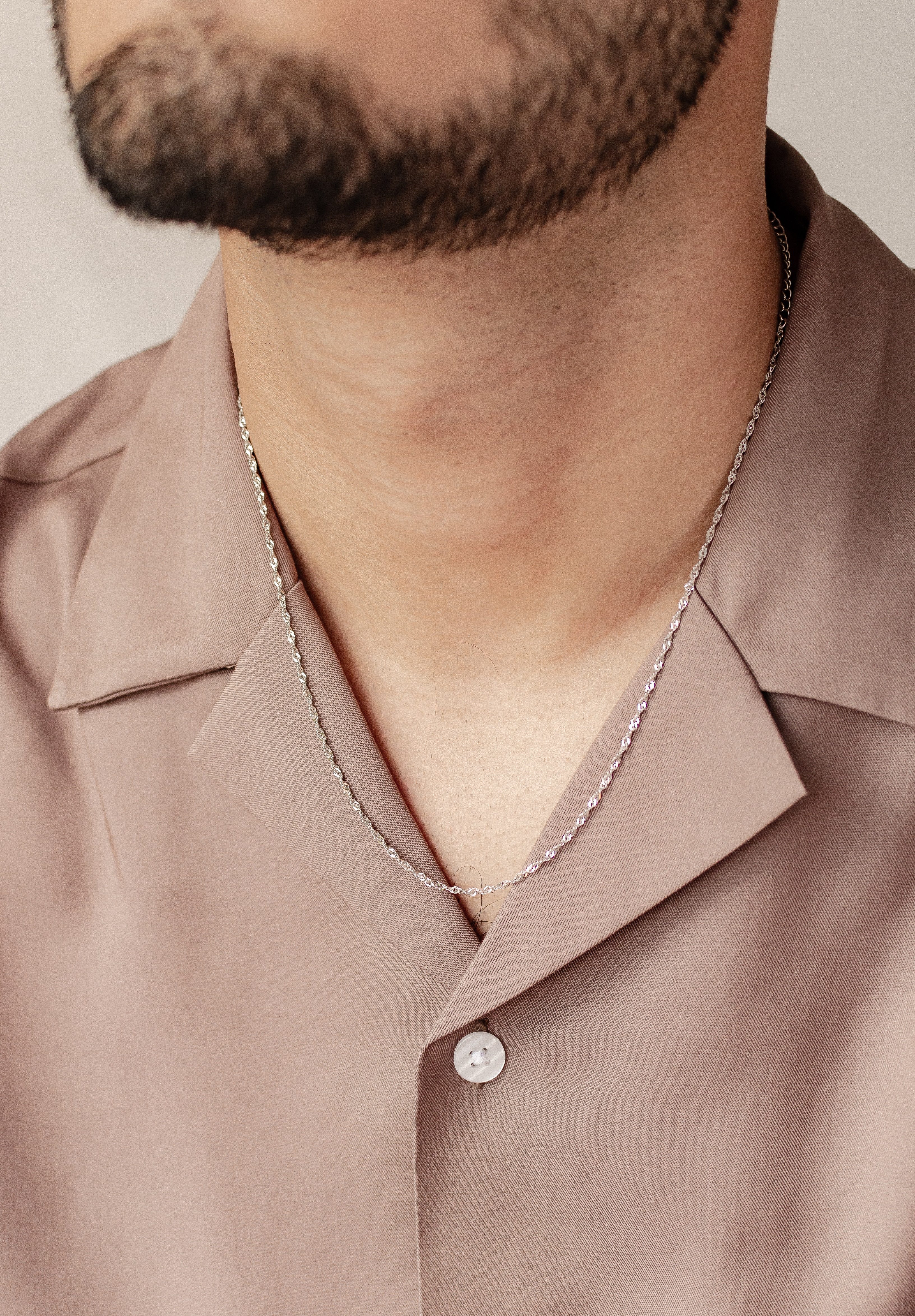 Hey Happiness Silberkette 925 Herren Singapur, 51 cm 18K vergoldet, Gedreht günstig online kaufen