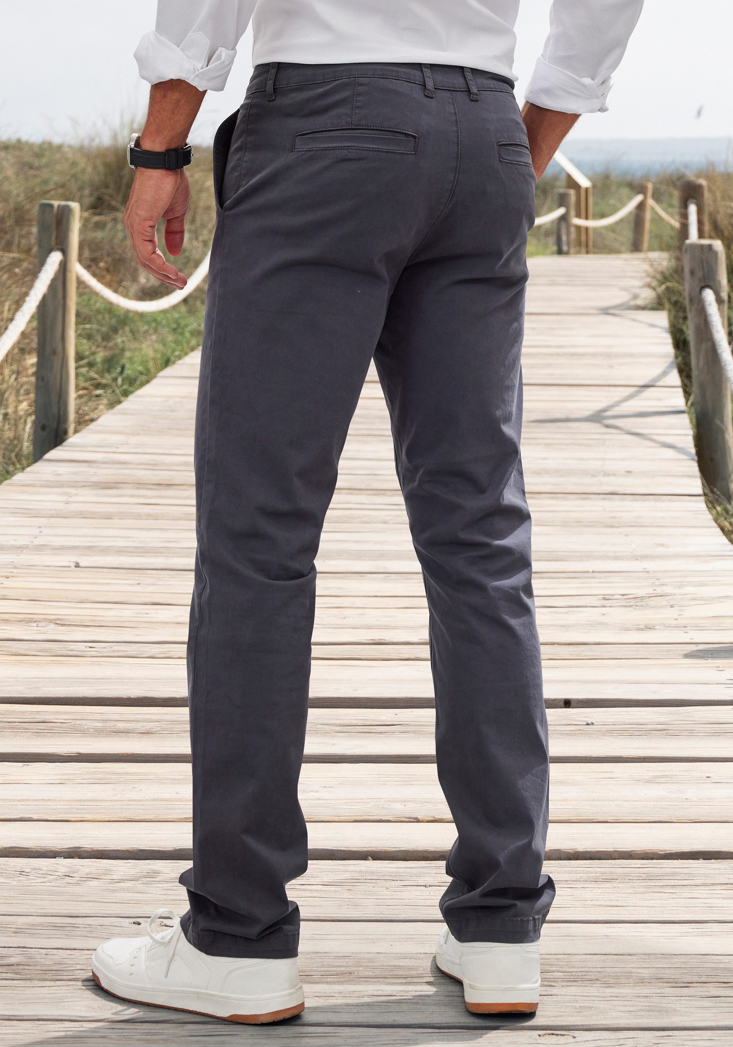 H.I.S Chinohose - lange Hose in Regular-fit aus elastischer Baumwoll-Qualität, in 3 Längen: 30 & 32 & 34