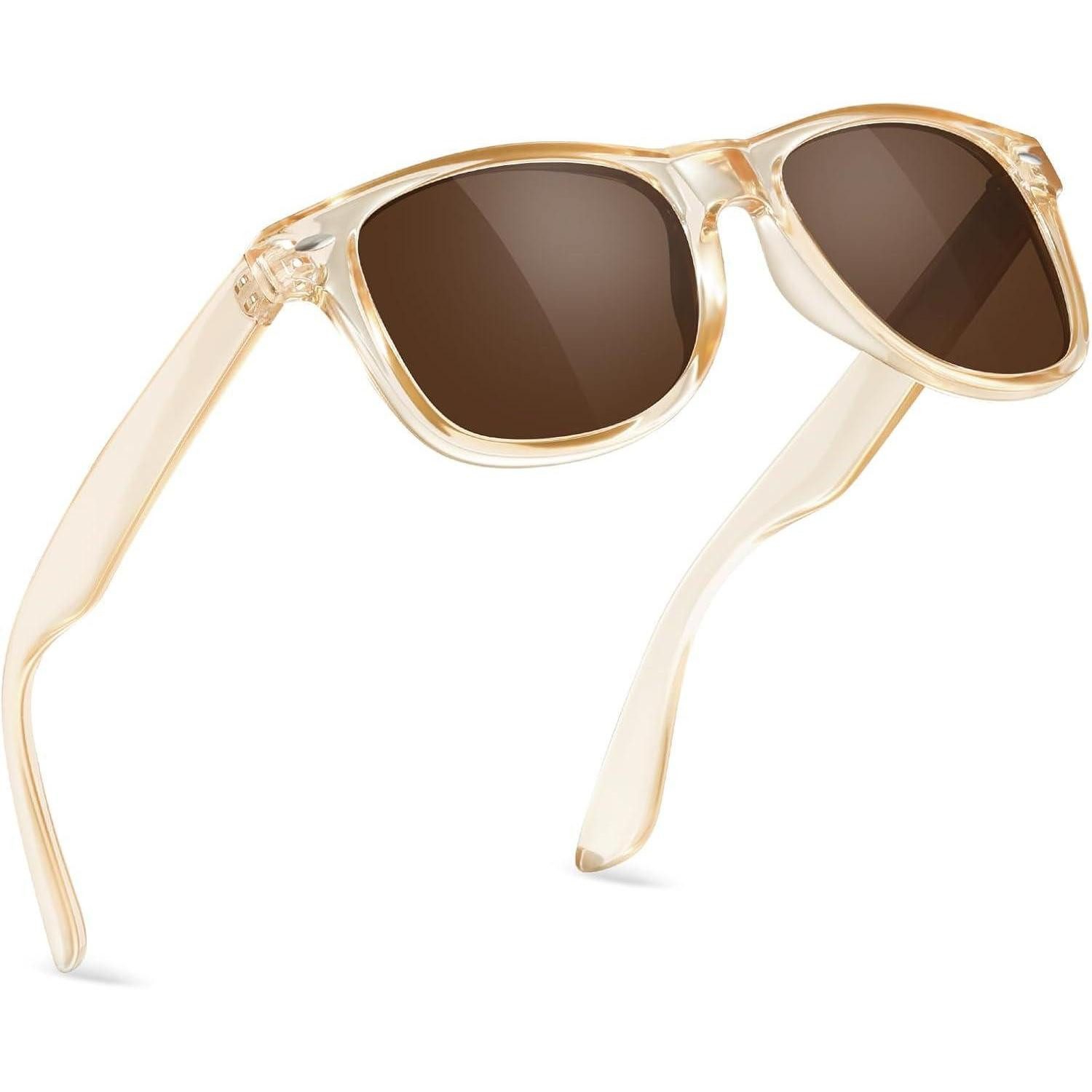 LuxusKollektion Retrosonnenbrille Sonnenbrille polarisiert UV400 unisex Champagner Farbe-dunkelbraun