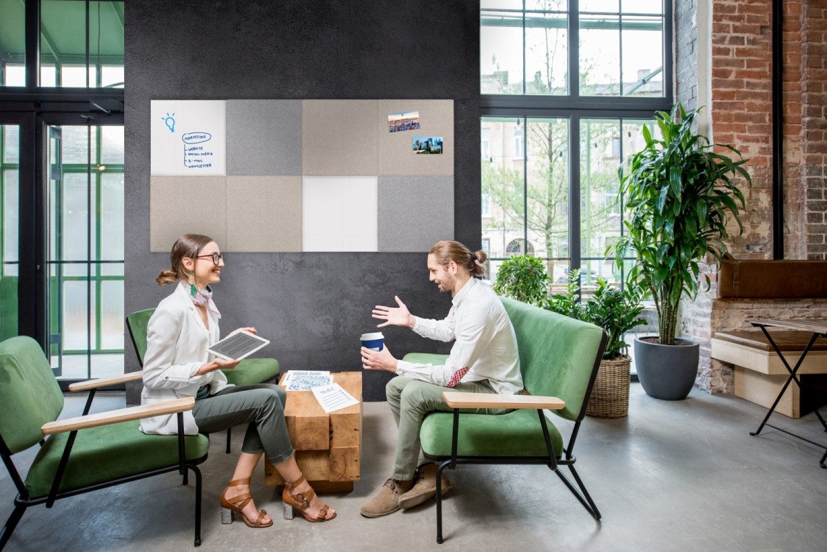 LEGAMASTER Pinnwand Akustik-Pinboard Board-Up 75x100cm soft beige