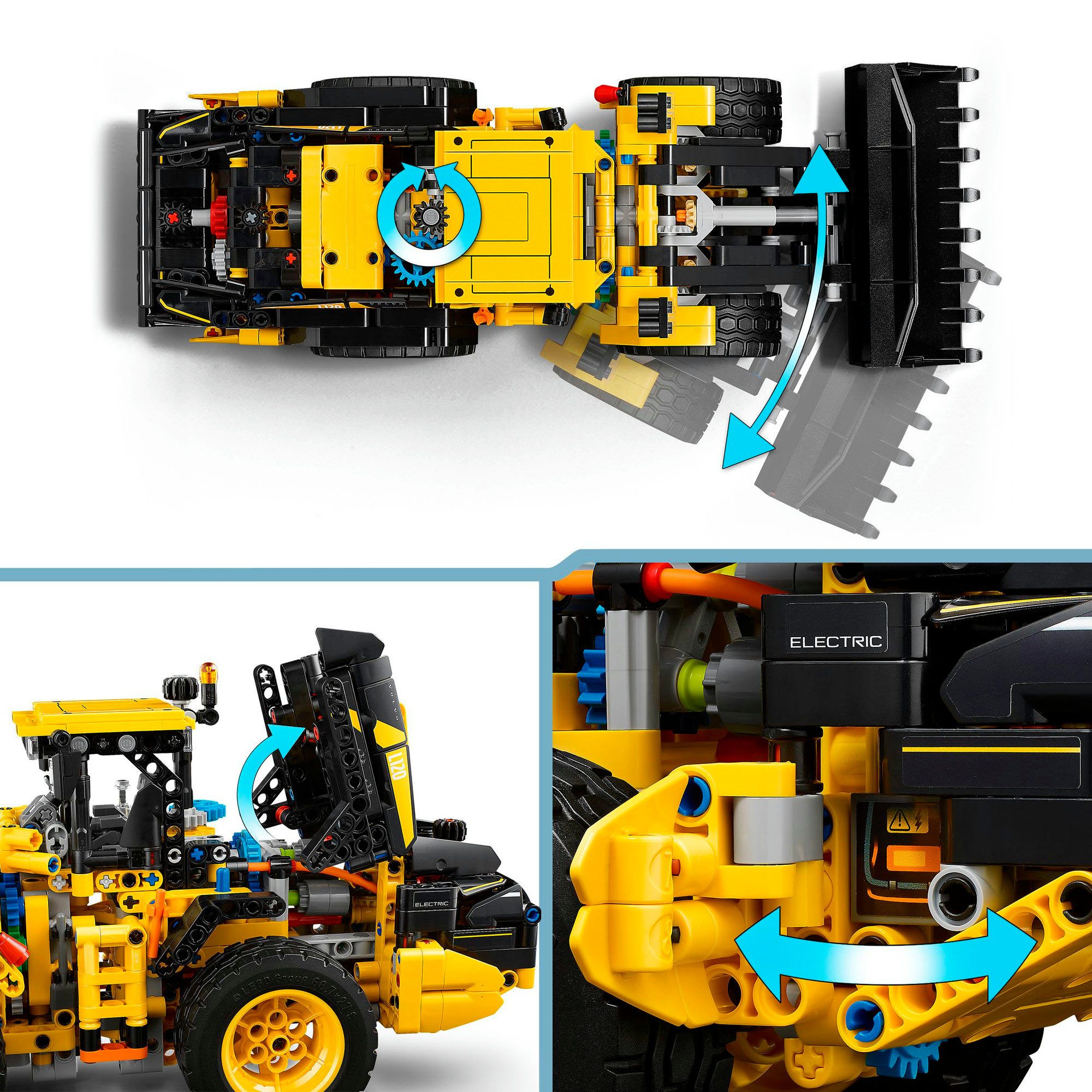 LEGO® Volvo L120 Electric Radlader (42209), LEGO Technic Konstruktionsspielsteine, (973 St), Made in Europe – Bild 5 von 5