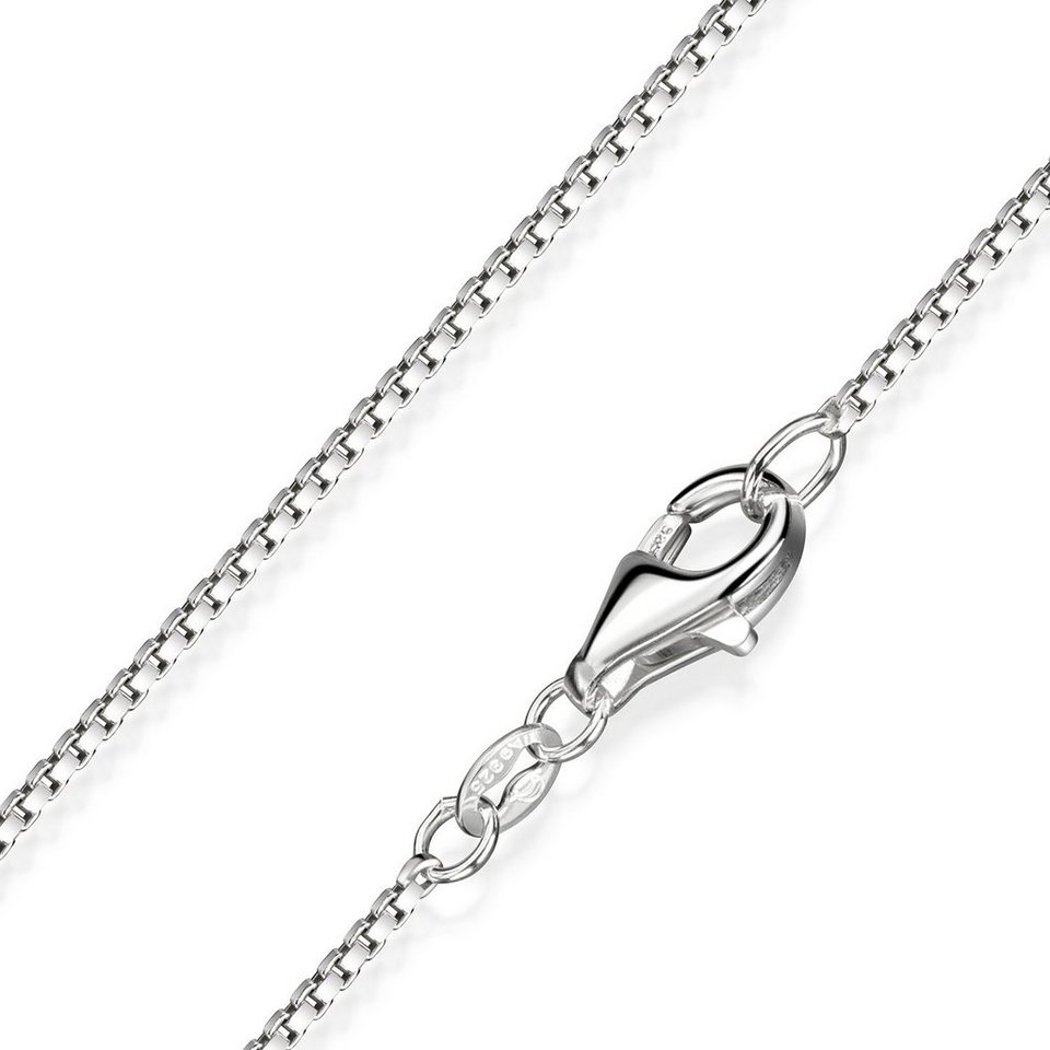 Materia Silberkette Damen Venezianerkette Silber glänzend 40-70cm K46, 925  Sterling Silber, diamantiert