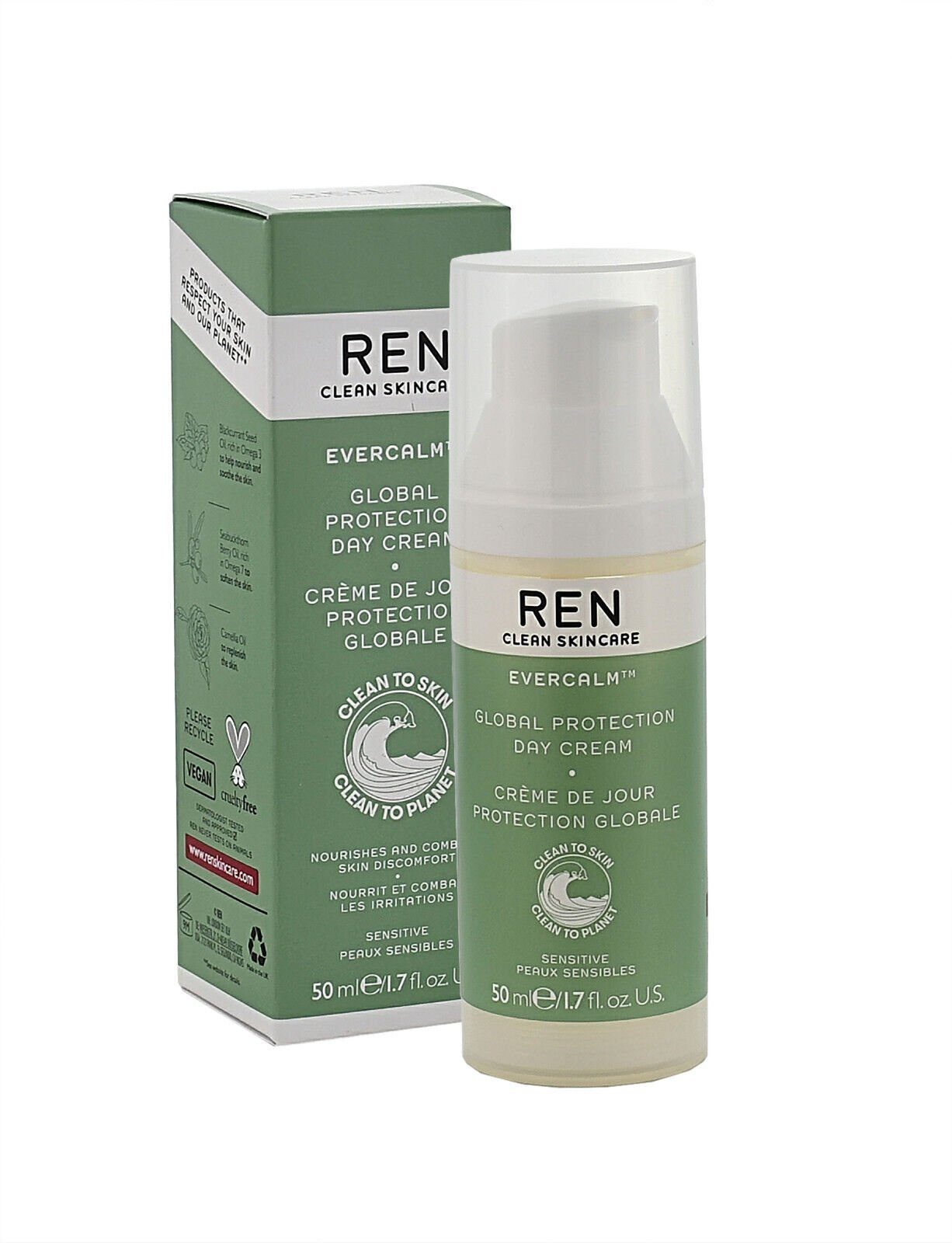 REN Clean Skincare Tagescreme REN EVERCALM GLOBAL PROTECTION DAY CREAM 50 ML