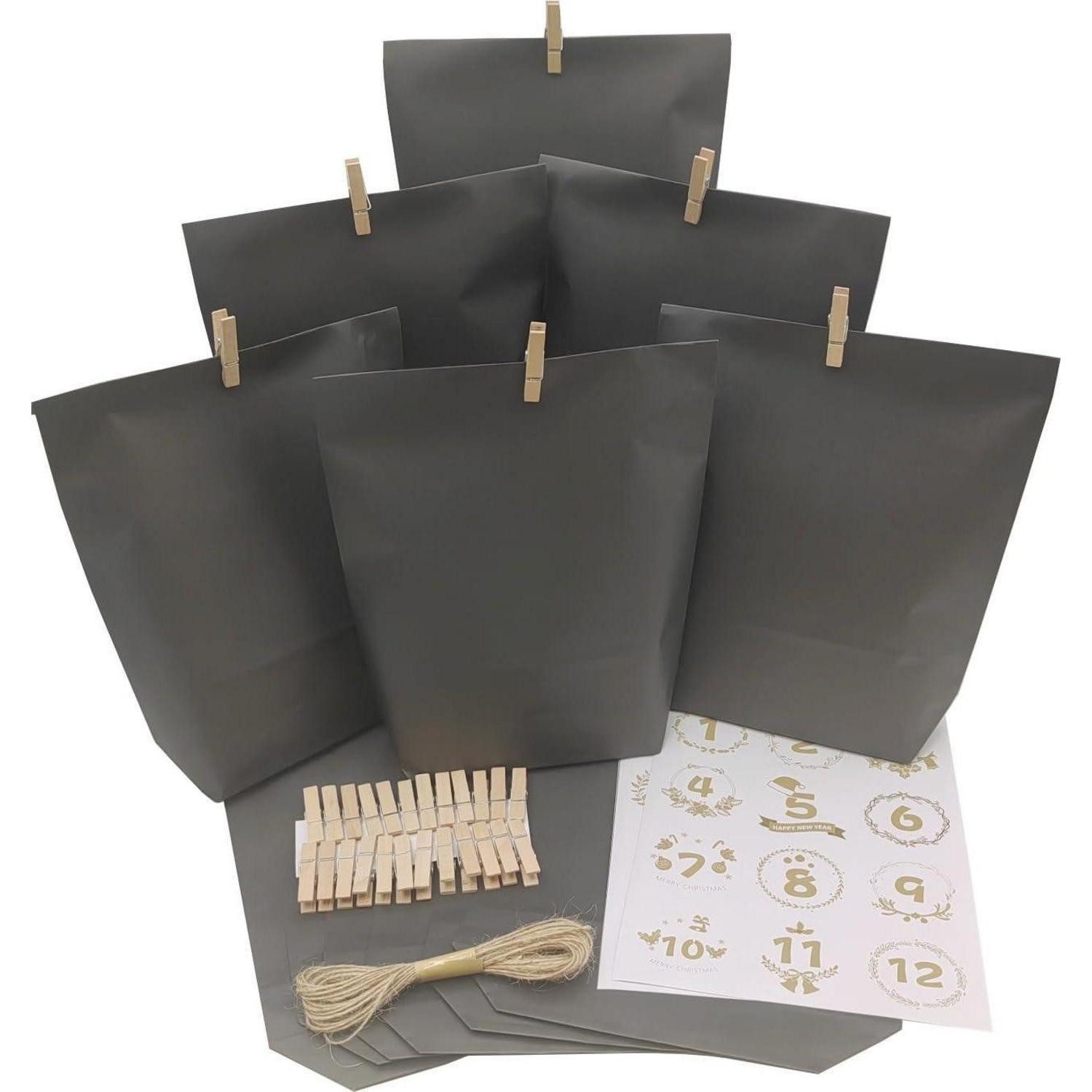 LuxusKollektion DIY-Adventskalender Adventskalender zum Befüllen Schwarz