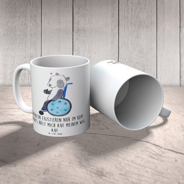 Mr. & Mrs. Panda Tasse Panda Rollstuhl - Weiß - Geschenk, Tasse Motive, Büro Tasse, Keramikt, Keramik, Langlebige Designs