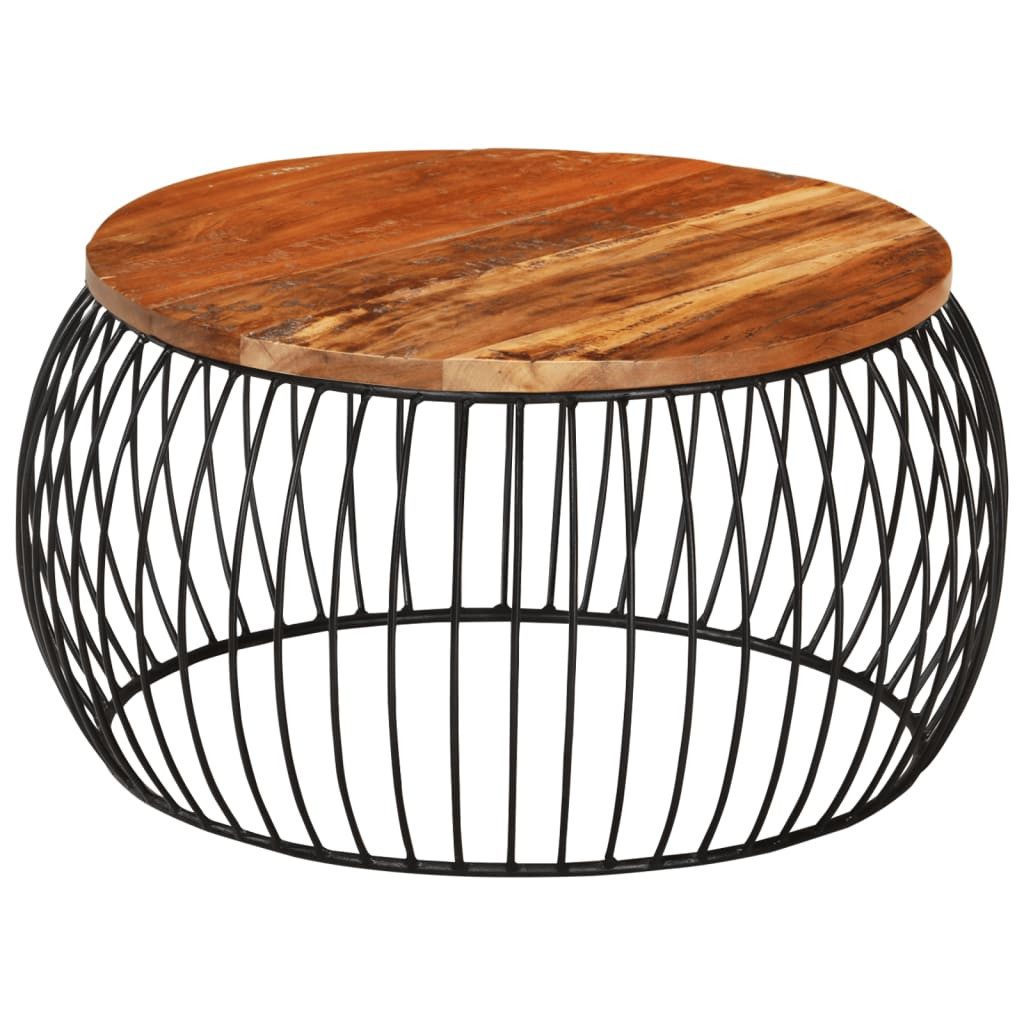 vidaXL Couchtisch Couchtisch Ø68 cm Massivholz aus Altholz (1-St)