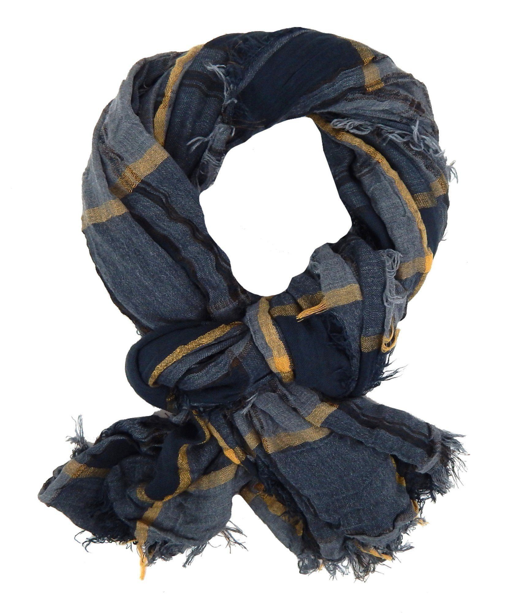 Ella Jonte Modeschal, edler weicher Herrenschal mit Streifen-Design – 100% Viskose