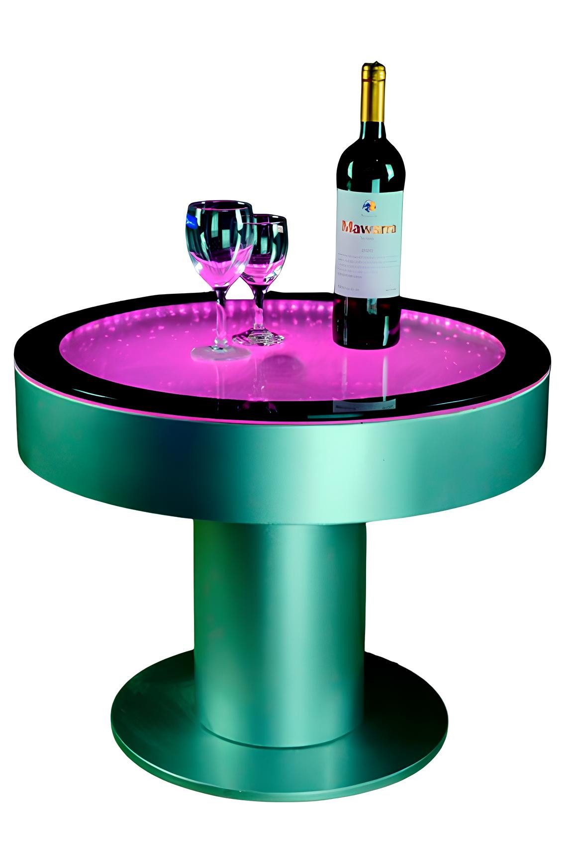 JVmoebel Couchtisch Design Couchtisch mit Wasser-Säulen und LED-Beleuchtung, Made in Europa