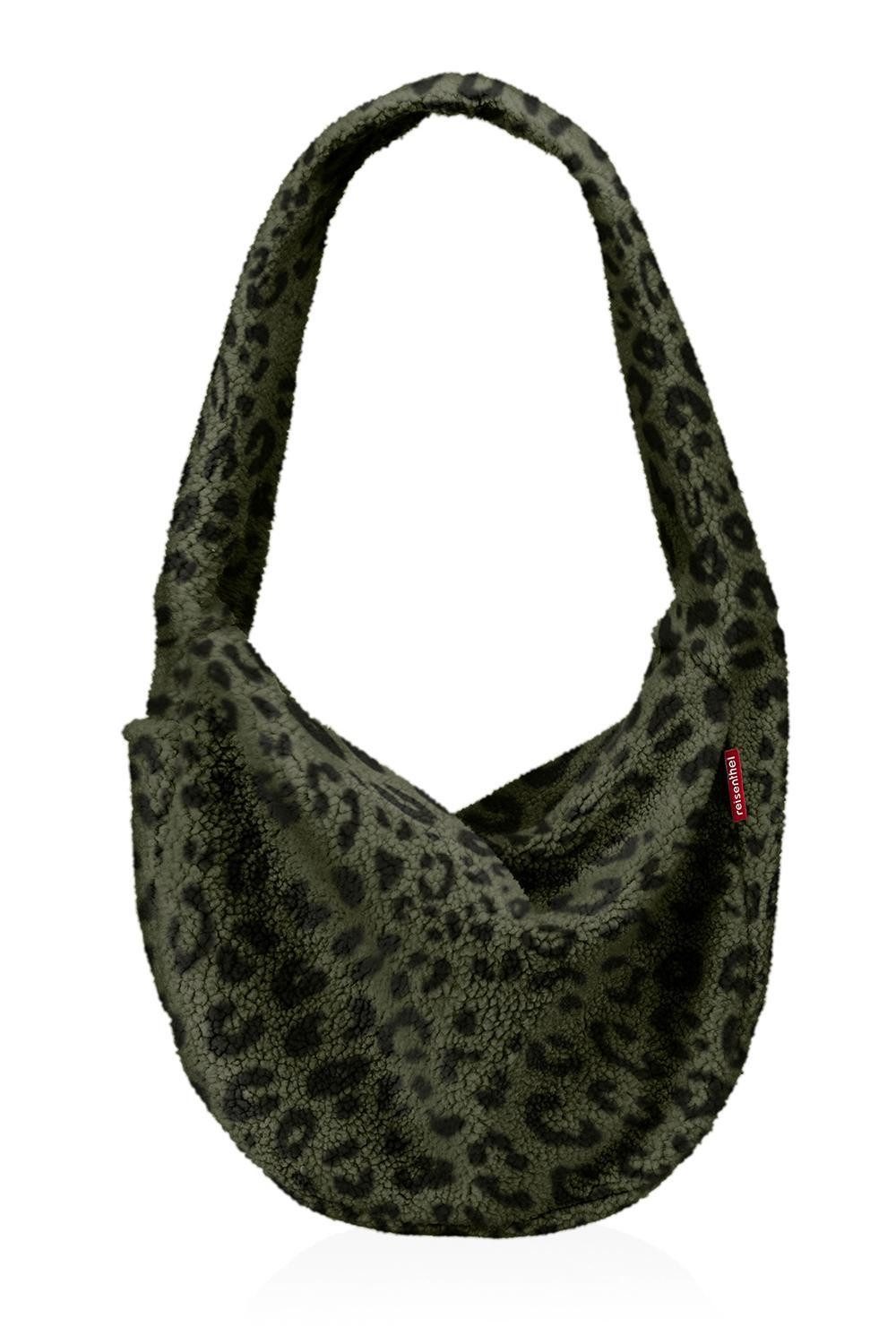 REISENTHEL® Umhängetasche MOONBAG, Olivgrün, Schwarz, Polyester, Teddystoff, 24 Liter, B 48 x H 33 x T 14 cm