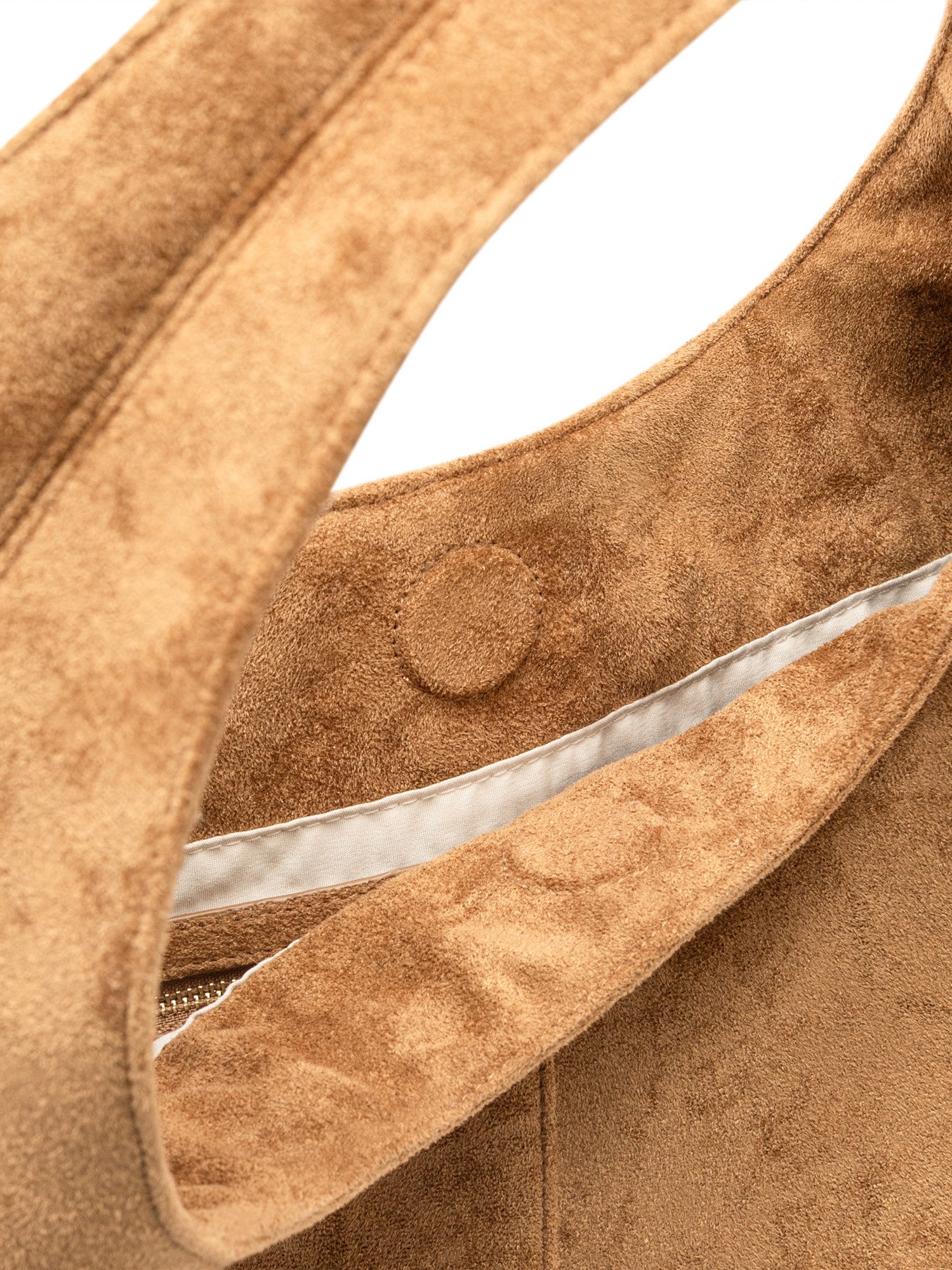 Expatrié Schultertasche Nora Hobo Bag (1-tlg), Slouchy Handtasche in Wildleder-Optik