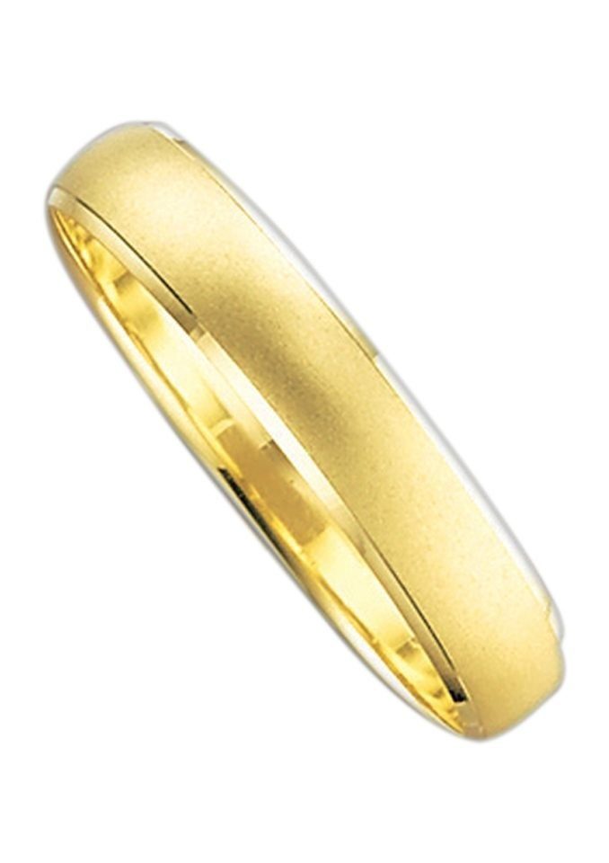 Firetti Trauring Schmuck Geschenk Gold 375 Hochzeit Ehering Trauring "LIEBE", Made in Germany - mit o. ohne Brillant/Diamant gelbgoldfarben