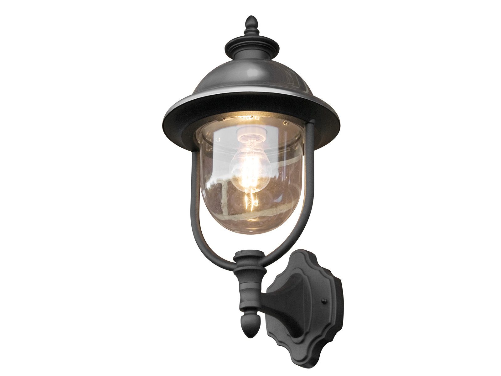 KONSTSMIDE LED Außen-Wandleuchte, LED wechselbar, Warmweiß, Wand-laterne Landhausstil, Fassadenbeleuchtung Hauswand, Höhe 48cm