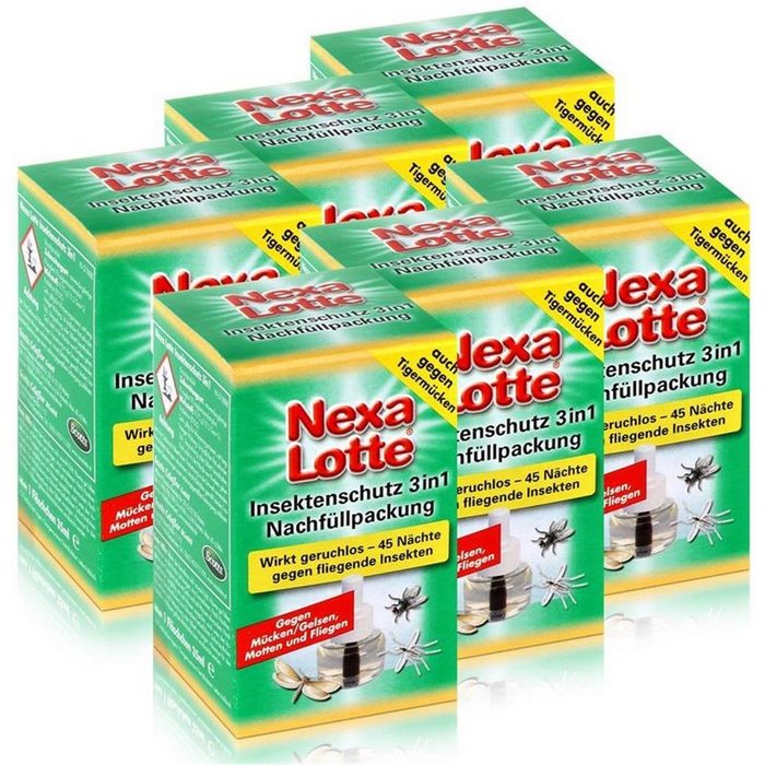 Nexa Lotte Insektenfalle Nexa Lotte Insektenschutz 3in1 Nachfüllpackung - wirkt geruchlos (6er