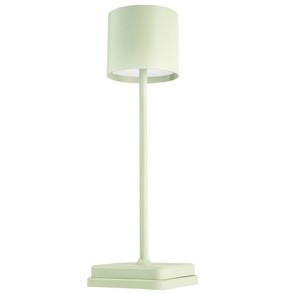NOWA LED Außen-Tischleuchte, LED-Leuchtmittel fest verbaut, Kaltweiß, Warmweiß, Neutralweiß, Tageslichtweiß, Farbwechsel, Tischlampe Leselampe Außenlampe Akku Touchdimmer Grün LED H 39,2cm