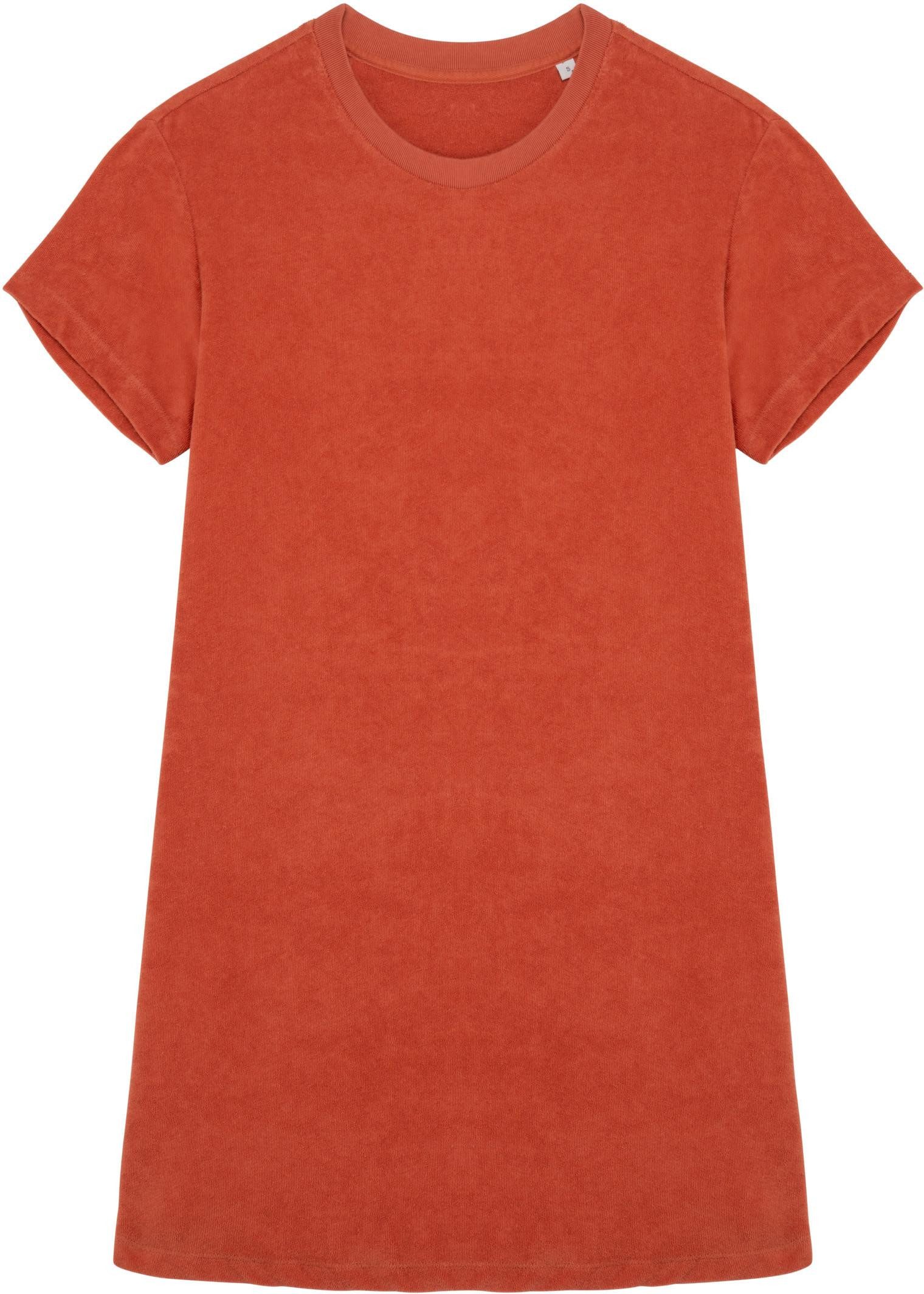 Native Spirit Sweatkleid Umweltfreundliches Damen-T-Shirt-Kleid aus Frottee