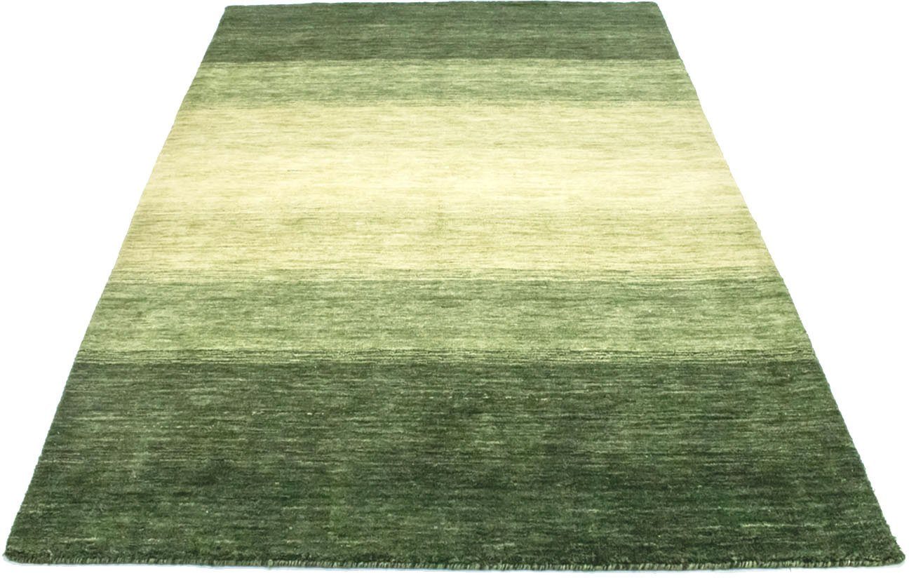 Wollteppich »Loribaft Teppich handgewebt grün«, morgenland, rechteckig,  Höhe: 15 mm, Kurzflor