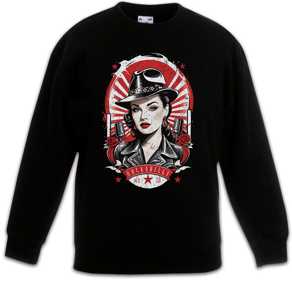 Sweatshirt Rockabella Beauty Kinderpullover Tattoo Rockabilly Art Artist Fifties