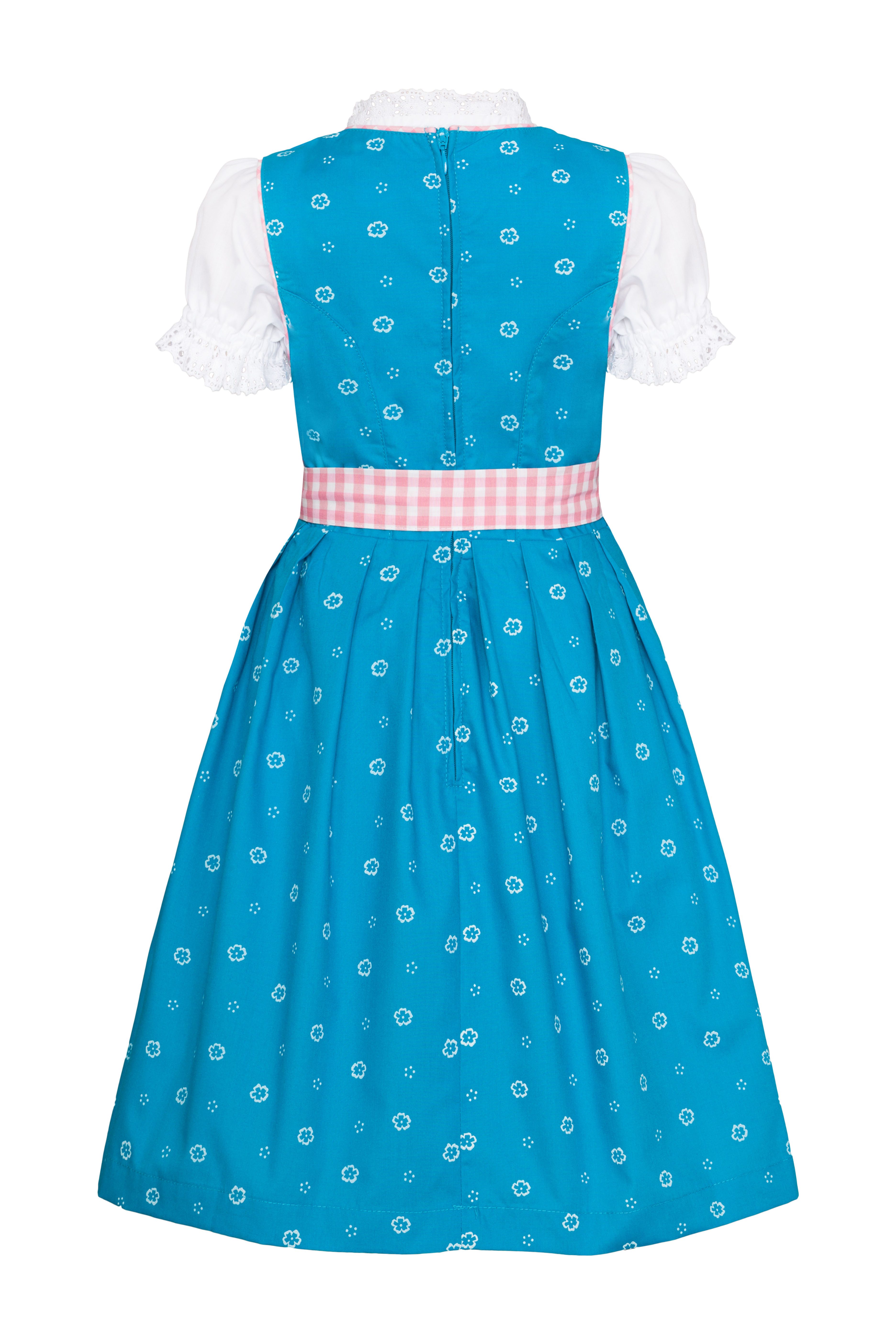 Ramona Lippert Dirndl Kinderdirndl Fanny türkis rosa mit Bluse