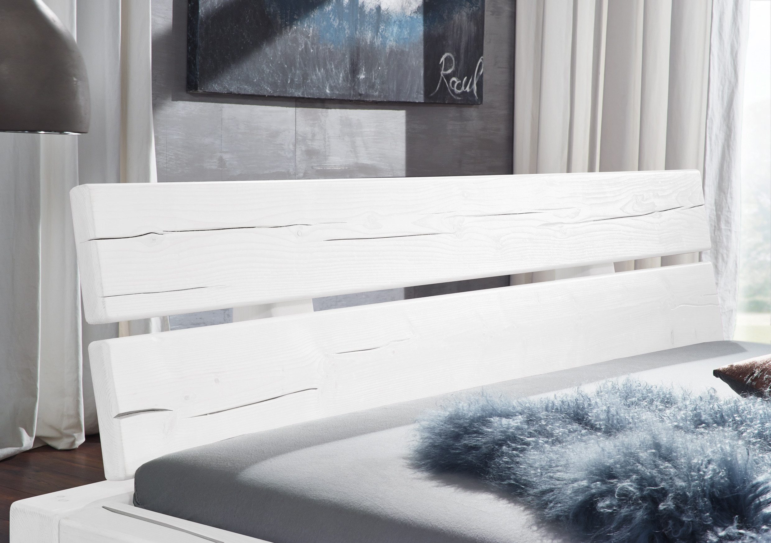 Lebenswert Massivholzbett Long Beach, 182 x 85 x 222 cm (B/H/T)
