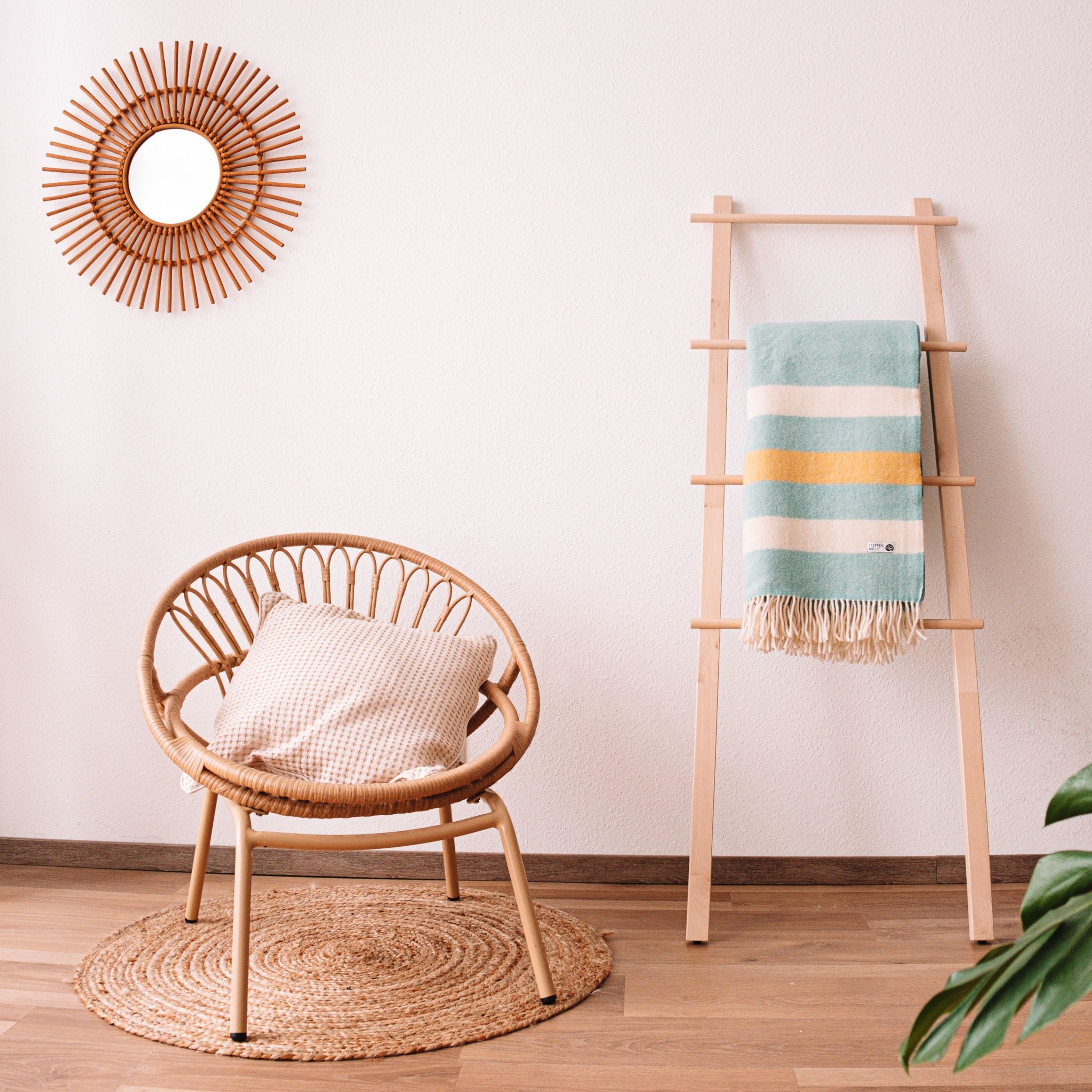 Wohndecke GLACIER, Steppenwolle, Nachhaltige Wolldecke 130x200cm, Made in EU aus 100% Schurwolle