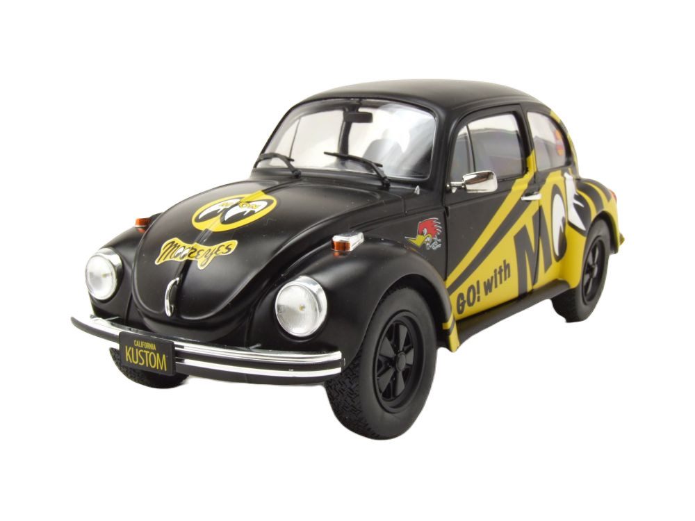 Solido Modellauto VW Käfer 1303 1974 schwarz gelb GO! with Moon, Maßstab 1:18