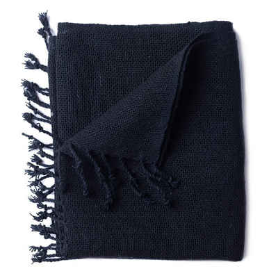 PANASIAM Halstuch warmer weicher Baumwollschal grob gewebt in verschiedenen Farben, auch als Schultertuch oder Schal im Herbst und Winter tragbar