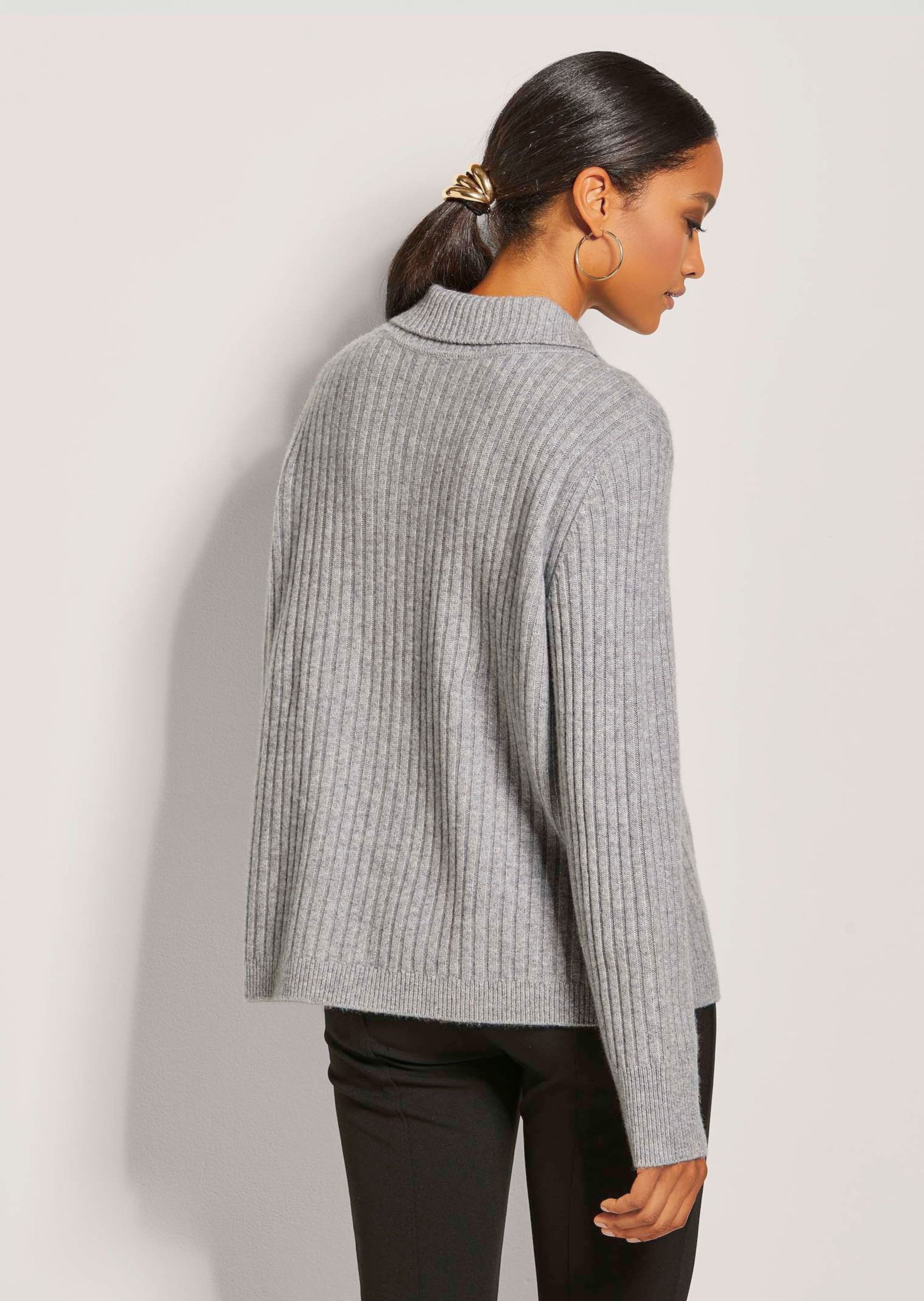 MADELEINE Strickjacke Strickjacke mit Reißverschluss