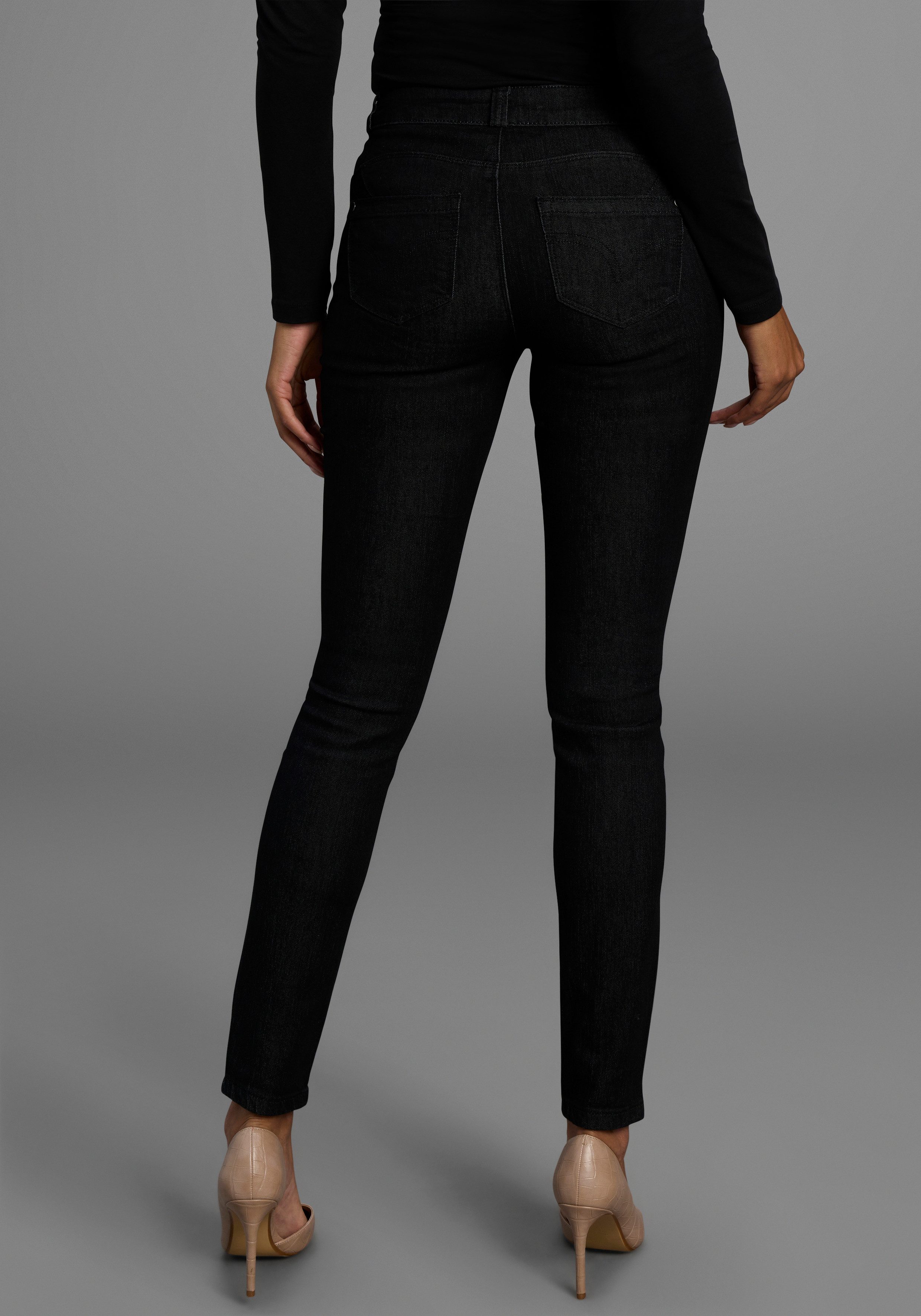 Arizona Skinny-fit-Jeans Shaping skinny Passform, normale Leibhöhe, in Stretch-Qualität, Used-Look