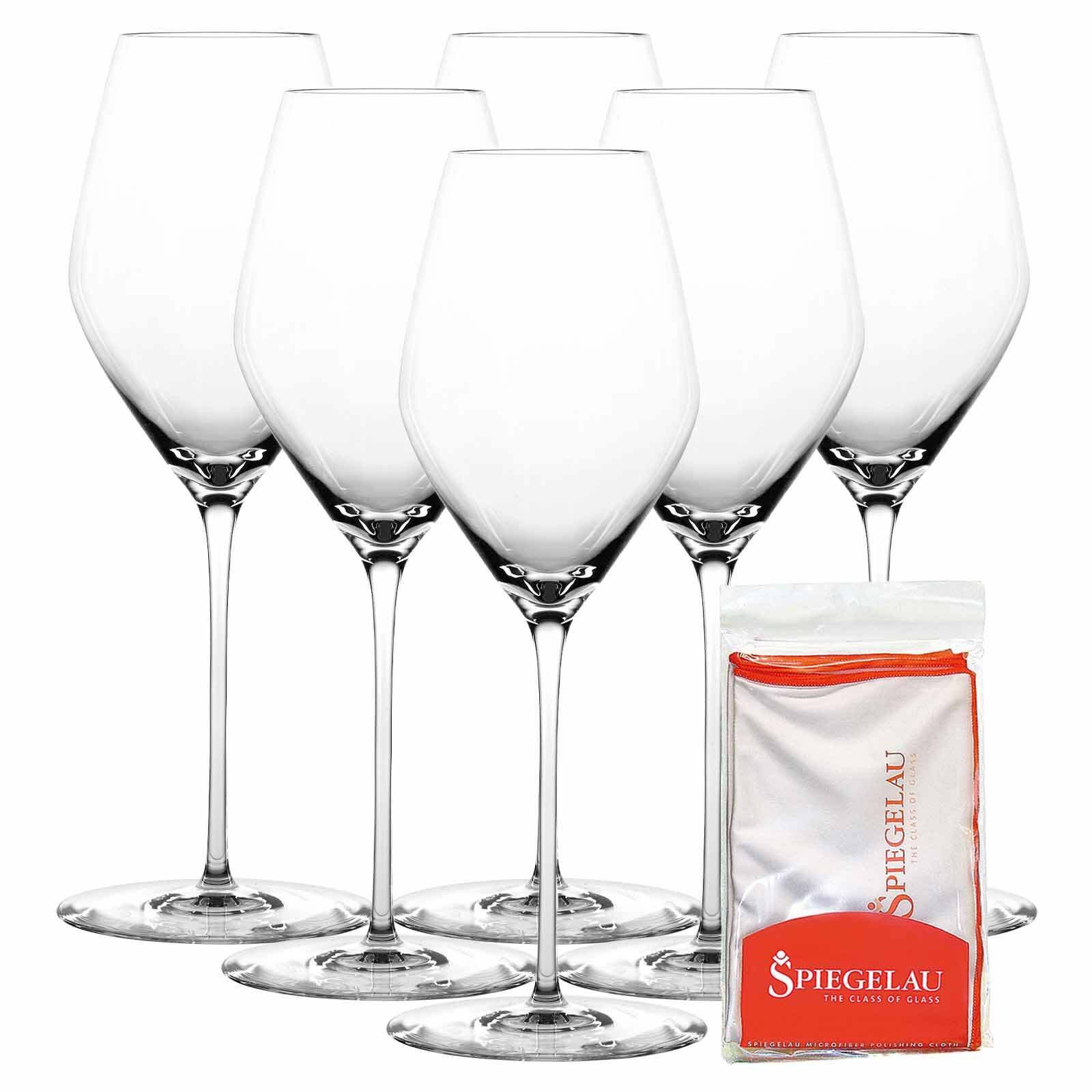 SPIEGELAU Champagnerglas Hi-Lite Champagnergläser + Poliertuch 347 ml, Glas