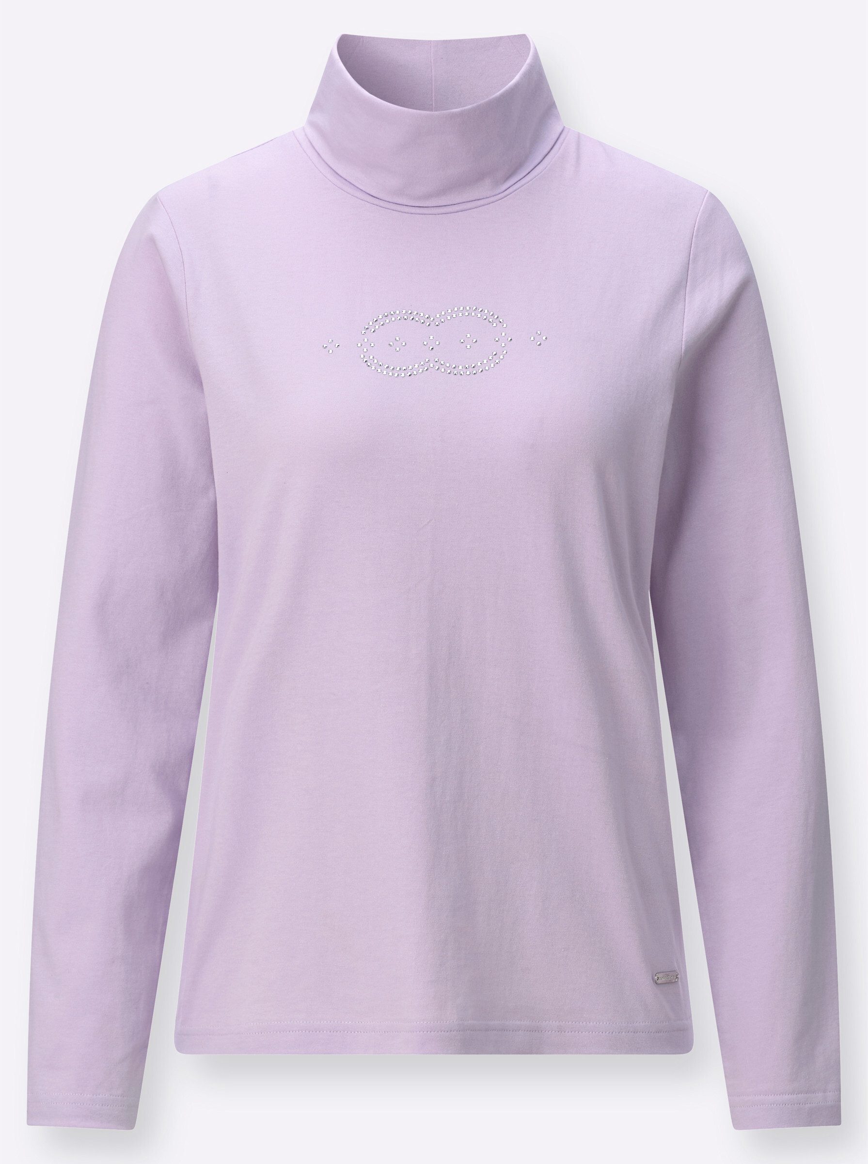 T-Shirt Rollkragen-Shirt Langarm