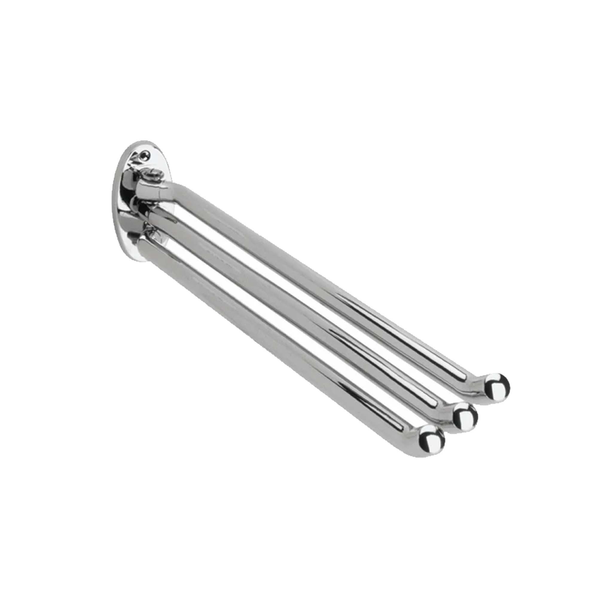 tecuro Handtuchhalter Handtuchhalter 3-teilig - Messing verchomt - 400 mm - schwenkbar