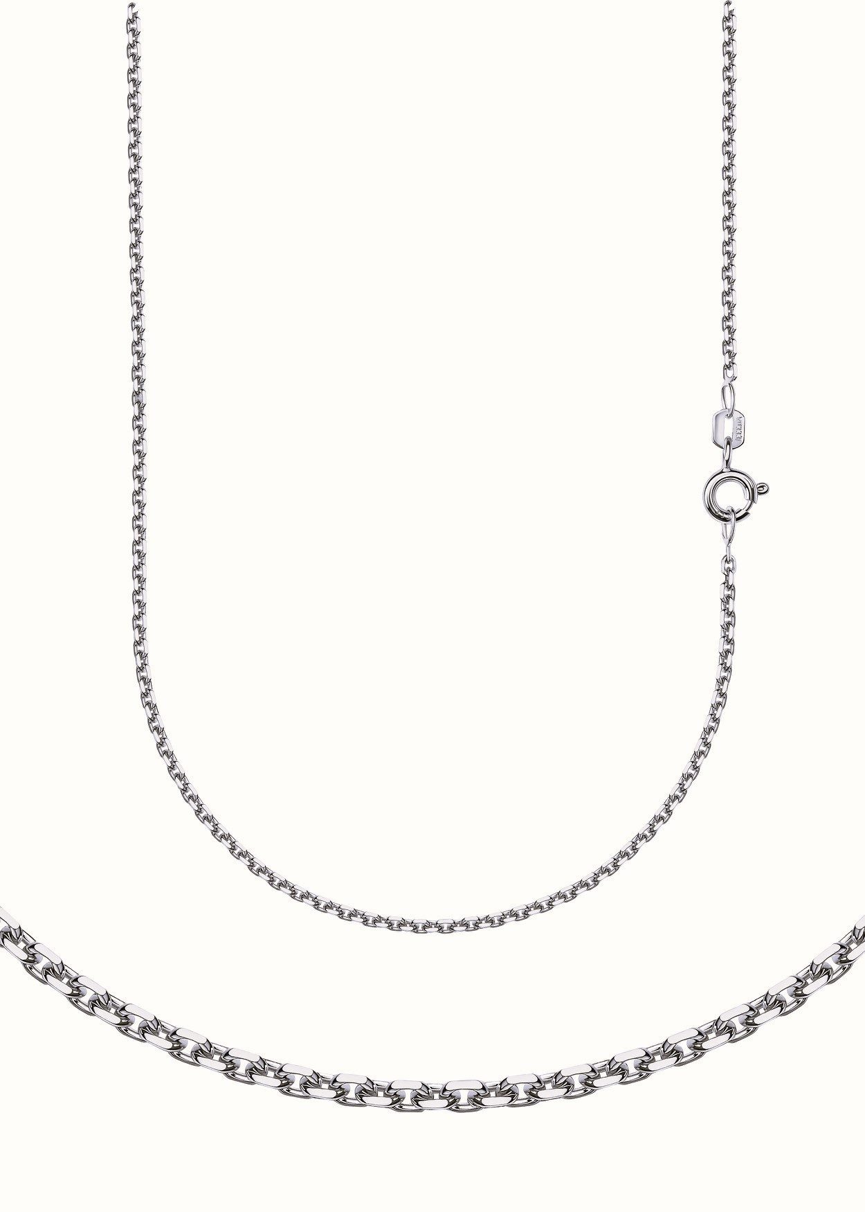 Collierkettchen Schmuck Geschenk Silber 925 Halskette Ankerkette diamantiert