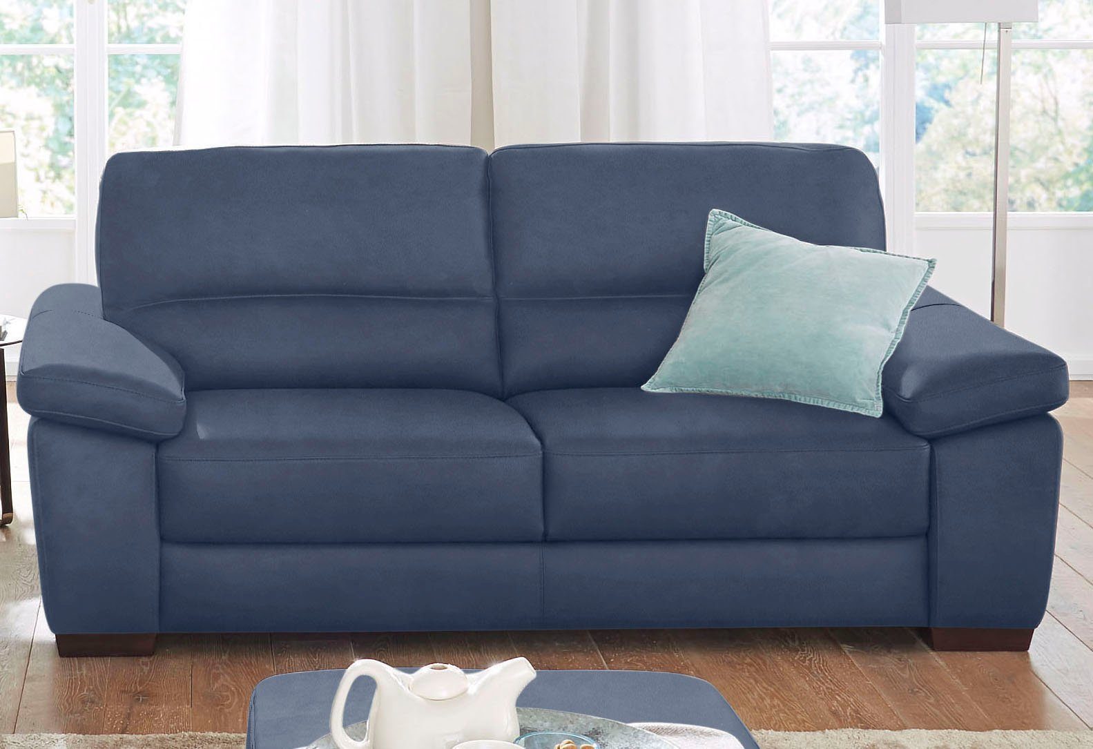 CALIA ITALIA 2-Sitzer Gaia, Sofa im edlen Design und mit erstklassigem Sitzkomfort, aus pflegeleichtem Luxus-Microfaser Ginevra Hydro Care