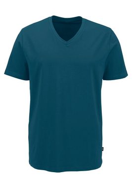 Bruno Banani T-Shirt (3-tlg., 3er-Pack) mit V-Ausschnitt, perfekte Passform, aus elastischer Baumwolle