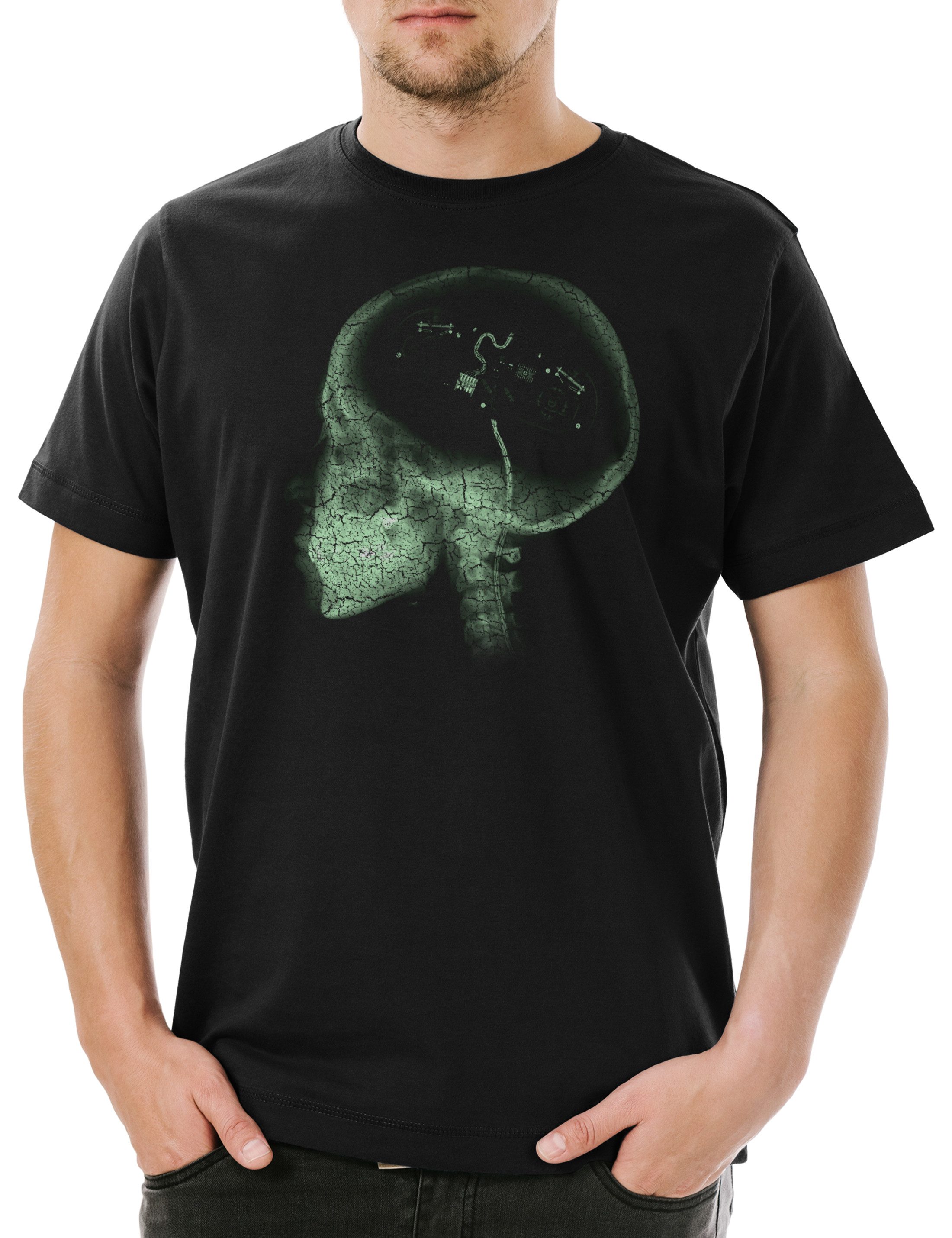 Print-Shirt Gamer Brain Herren T-Shirt Geek Nerd Fun Informatiker Informatik