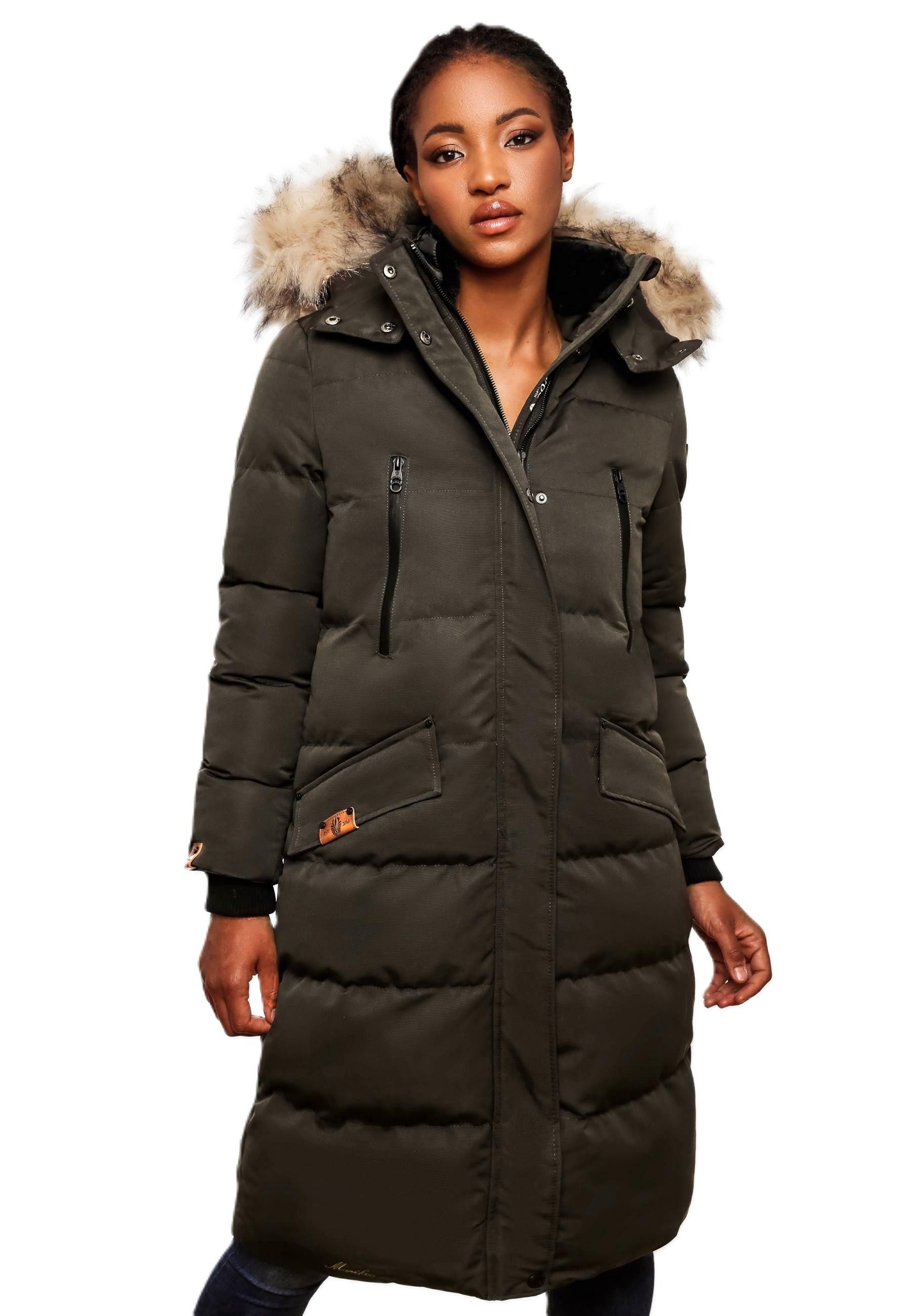 Marikoo Schneejacke langer Parka mit abnehmbarer günstig online kaufen