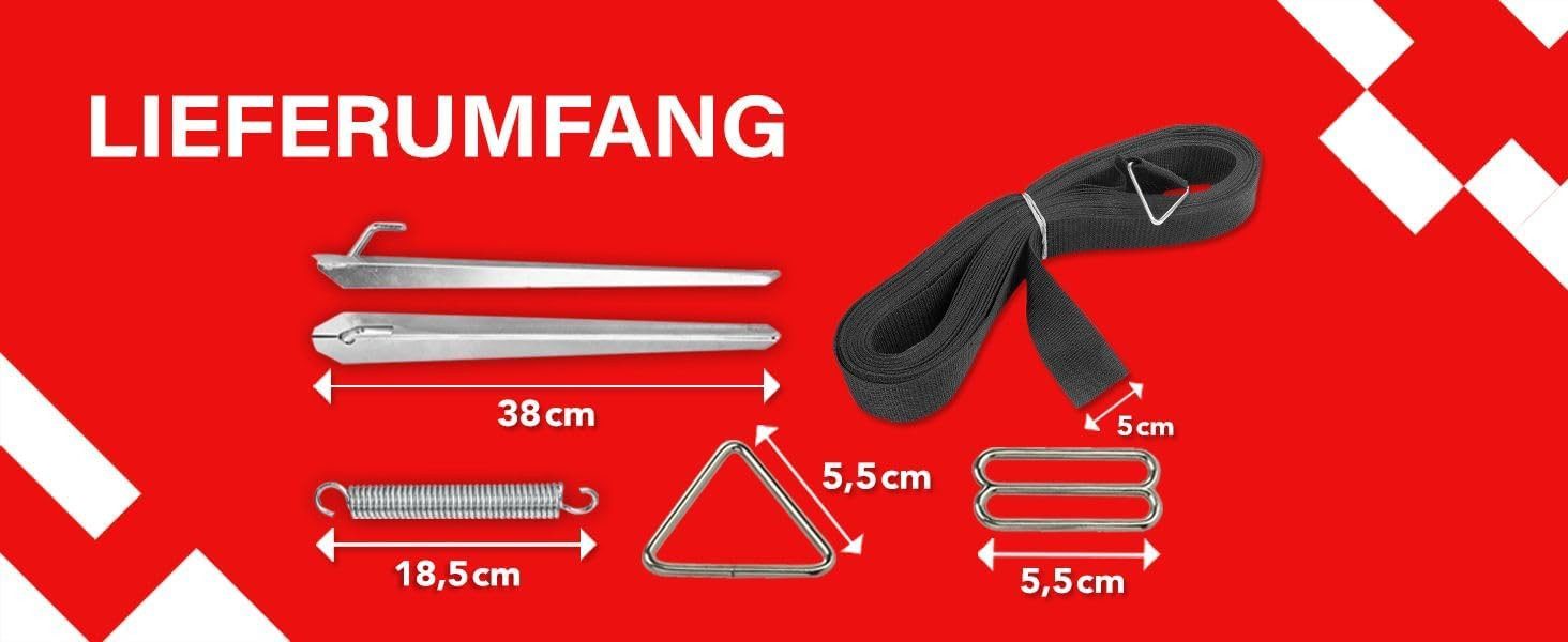 Moritz Vorzelt 13 m Sturmband Deluxe, (Sturmband), für Vorzelte Markisen Wohnwagen Wohnmobil Zelt Vorzelt Gewächshaus