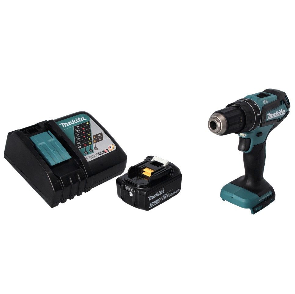 Makita Akku-Schlagbohrschrauber DHP 485 RF1 Akku Schlagbohrschrauber 18 V 50 Nm Brushless + 1x Akku