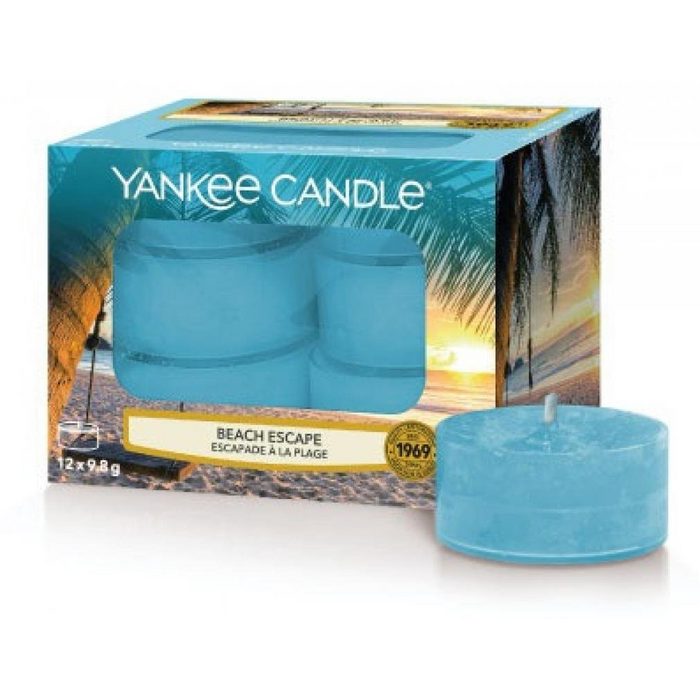 Yankee Candle Duftkerze Yankee Candle Teelichter Beach Escape 12 x 9 8g (Packung)