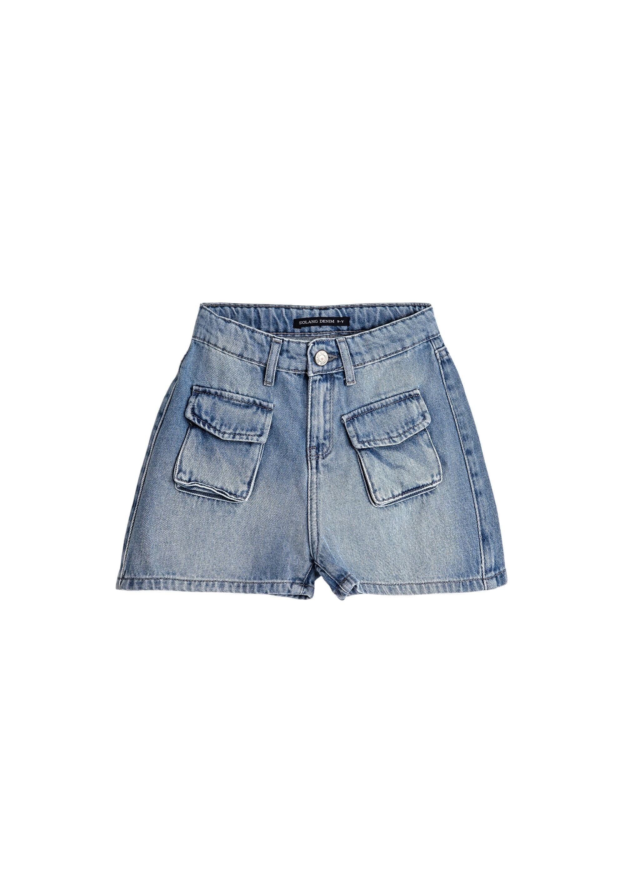 Solang Jeansshorts mit Aufgesetzten Cargotaschen