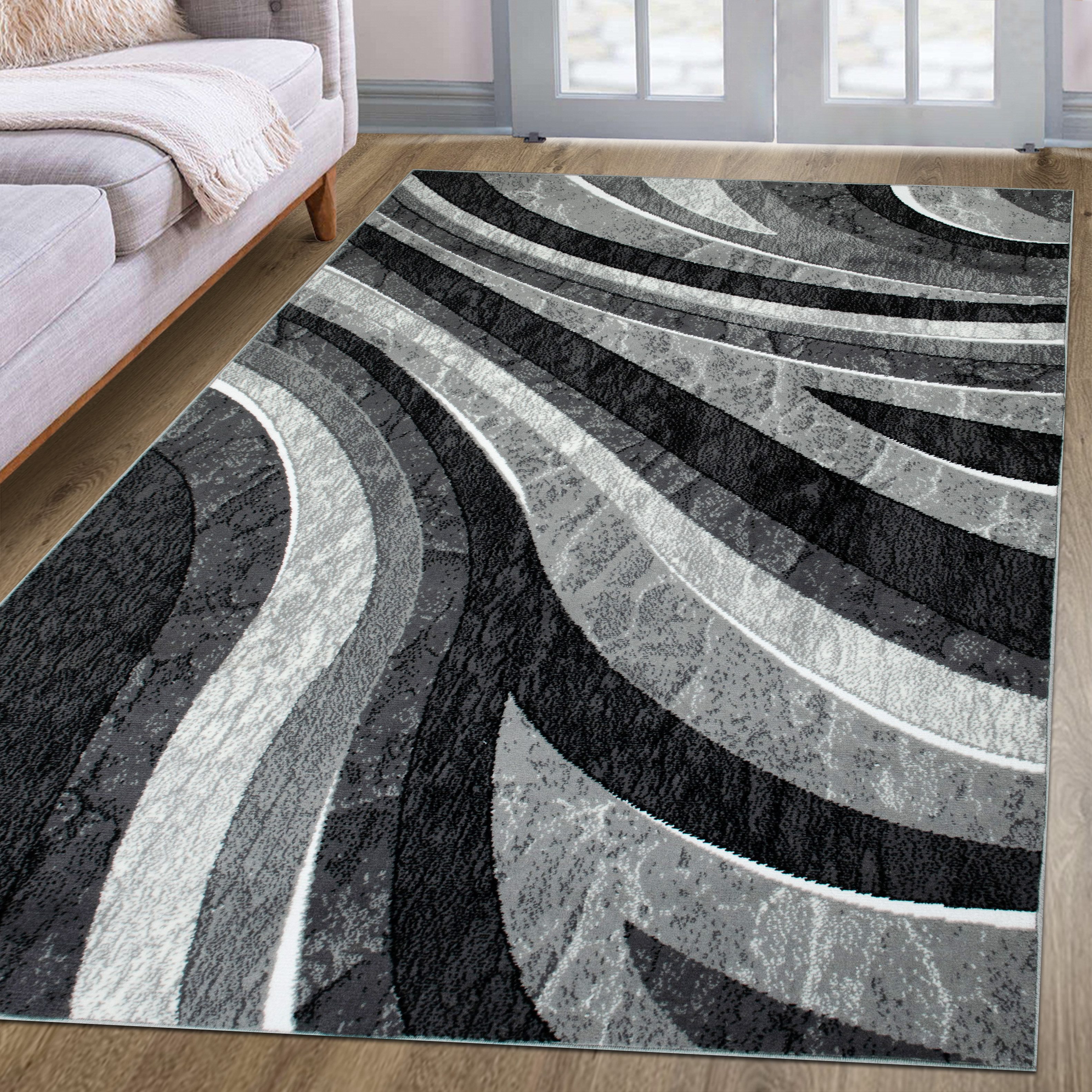 my home Teppich Livil, modernes Wellen-Design, günstig online kaufen