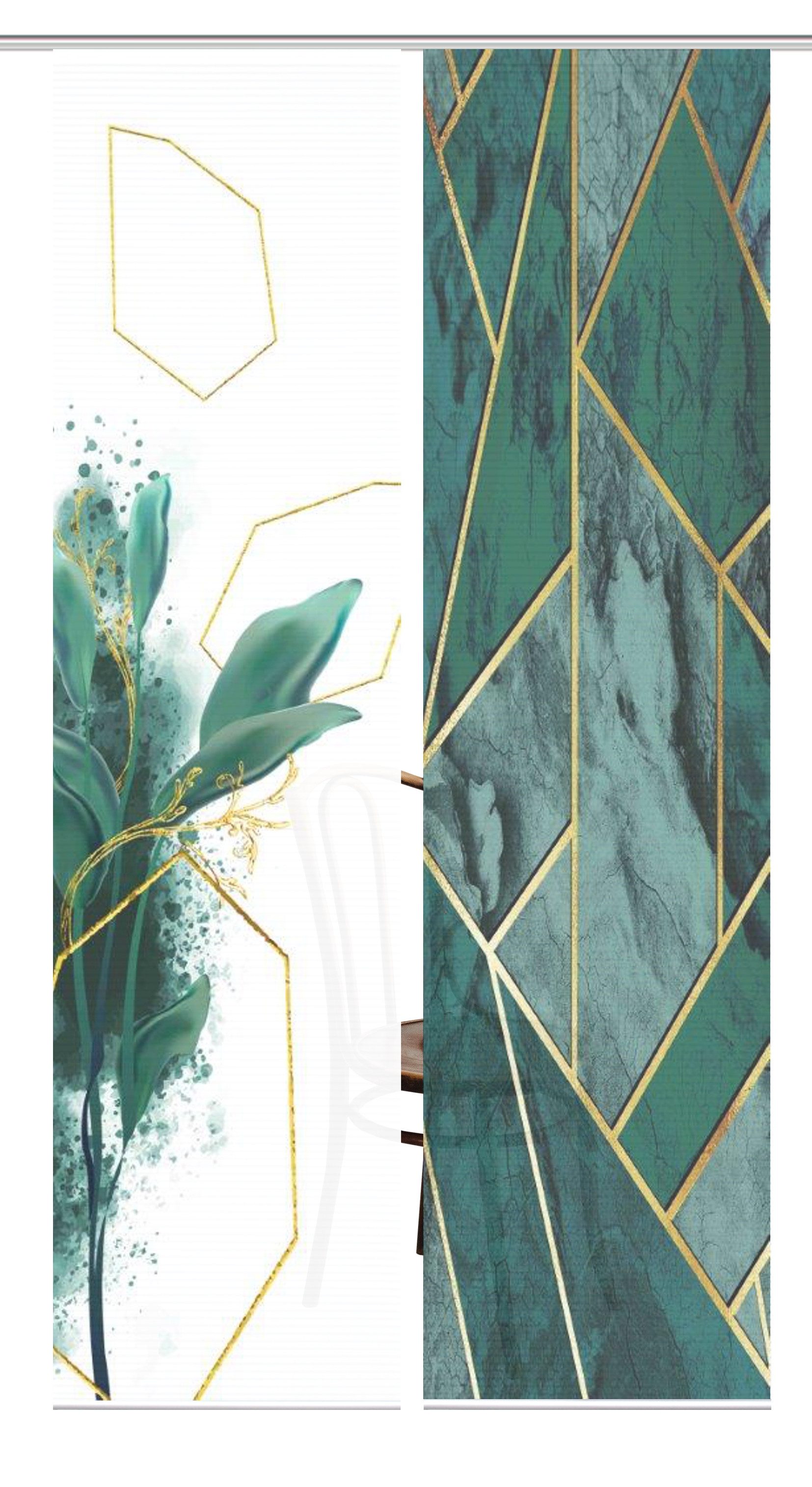 HOME in green Schiebegardine »SIGNUM«, (2 St.), SET DIGITALDRUCK,BAMBUSOPTI günstig online kaufen