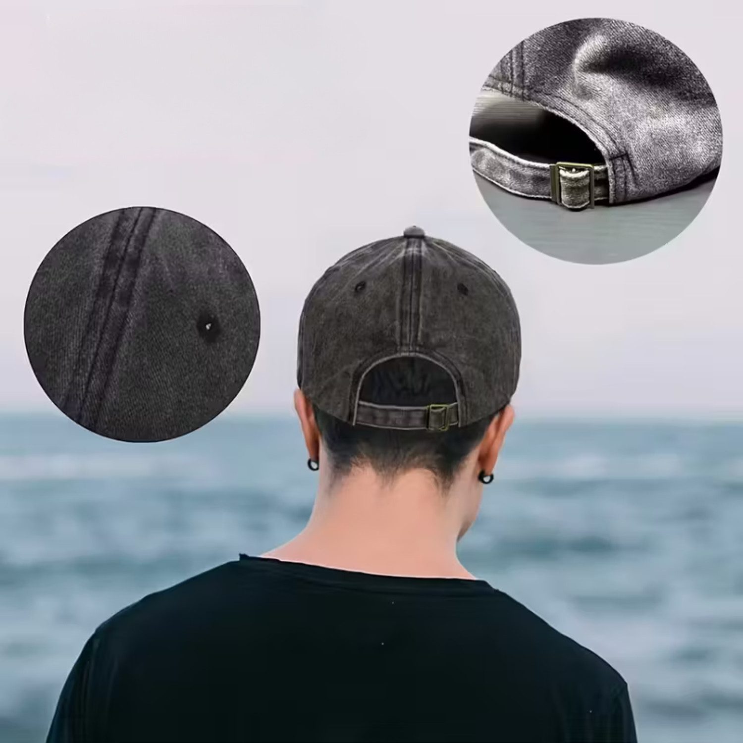 XCOAST Baseball Cap Fan Baseball Kappe Deutschland – Vintage Dad Hat Deutschland Farbe Hellblau - EM, WM, Länderspiele – Bild 2 von 2