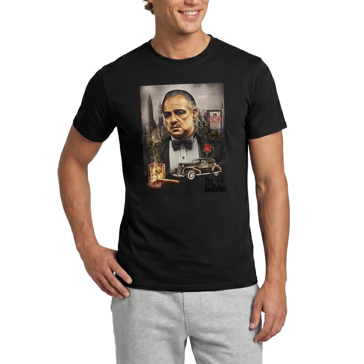 T-Shirt Der Pate The Godfather Don Corleone Mafia Boss Mafia Film Männer T-Shi