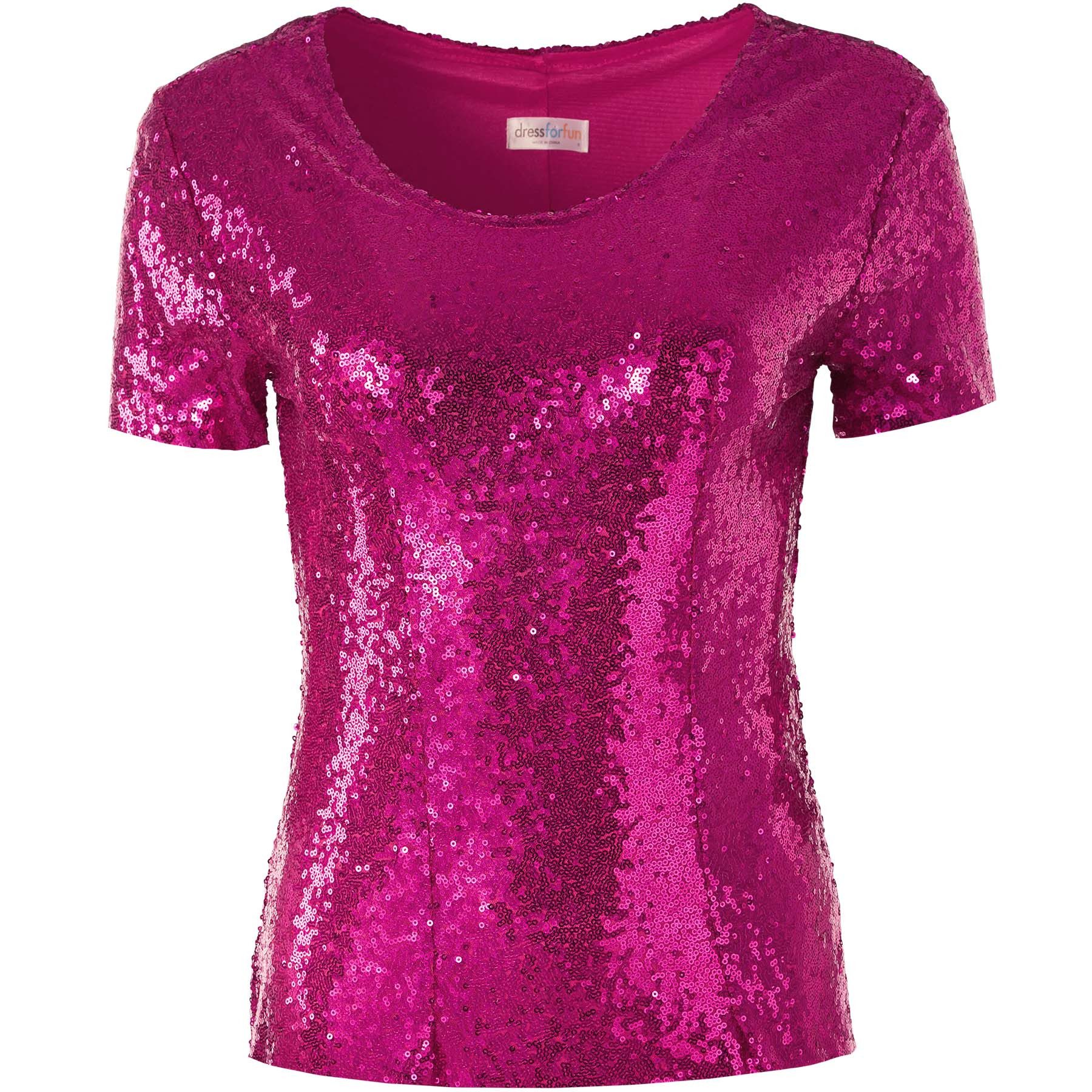 dressforfun T-Shirt Pailletten-Kurzarm-Shirt günstig online kaufen