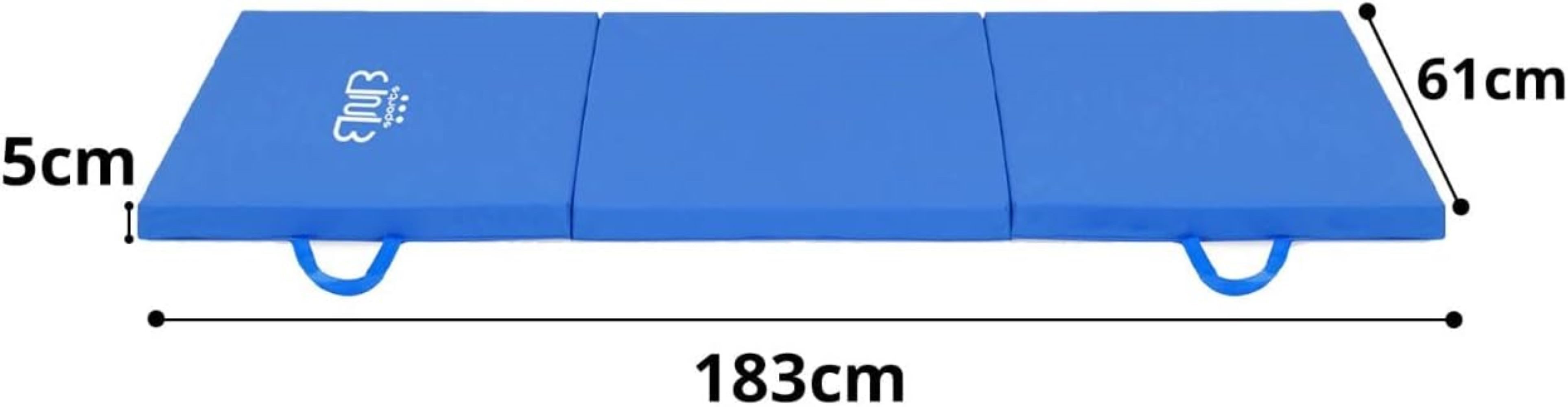 BNB SPORTS Sportmatte Premium Tri-Folding Thick Gymnastic Mat & Home Sports