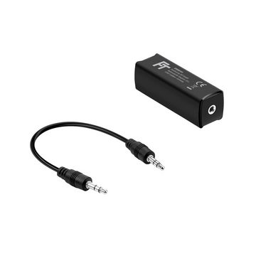 FeinTech ATG00101 Audio Masse-Trennglied Mantelstrom-Filter Audio-Adapter 3,5-mm-Klinke zu 3,5-mm-Klinke