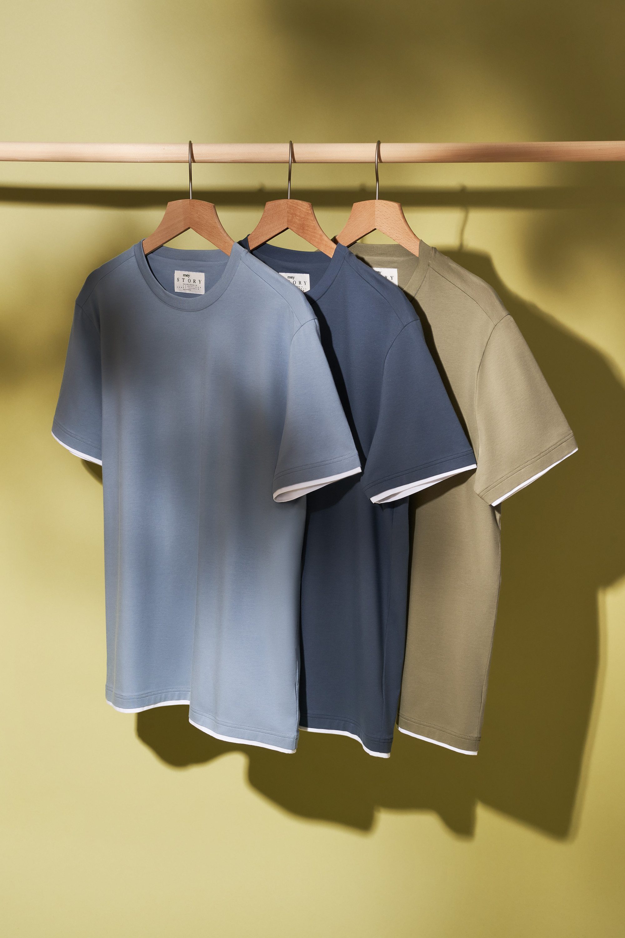 Mey Kurzarmshirt Mey Herren T-Shirt Serie Cotone Stretch Unifarben (1-tlg)